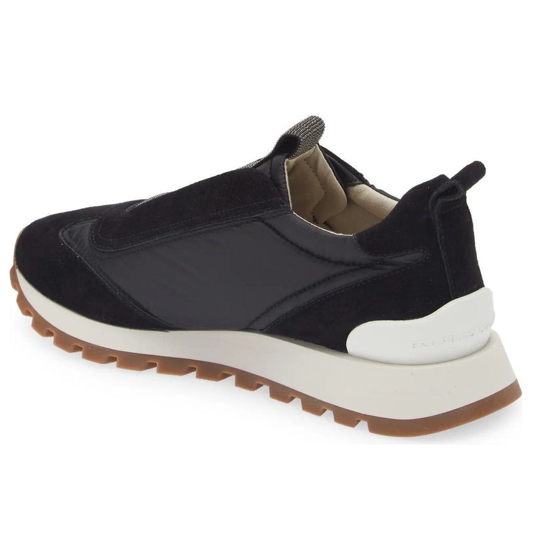 Brunello Cucinelli Brunello Cucinelli monili Suede Fabric sneakers Black 36 Size US 6 / IT 36 - 5 Thumbnail
