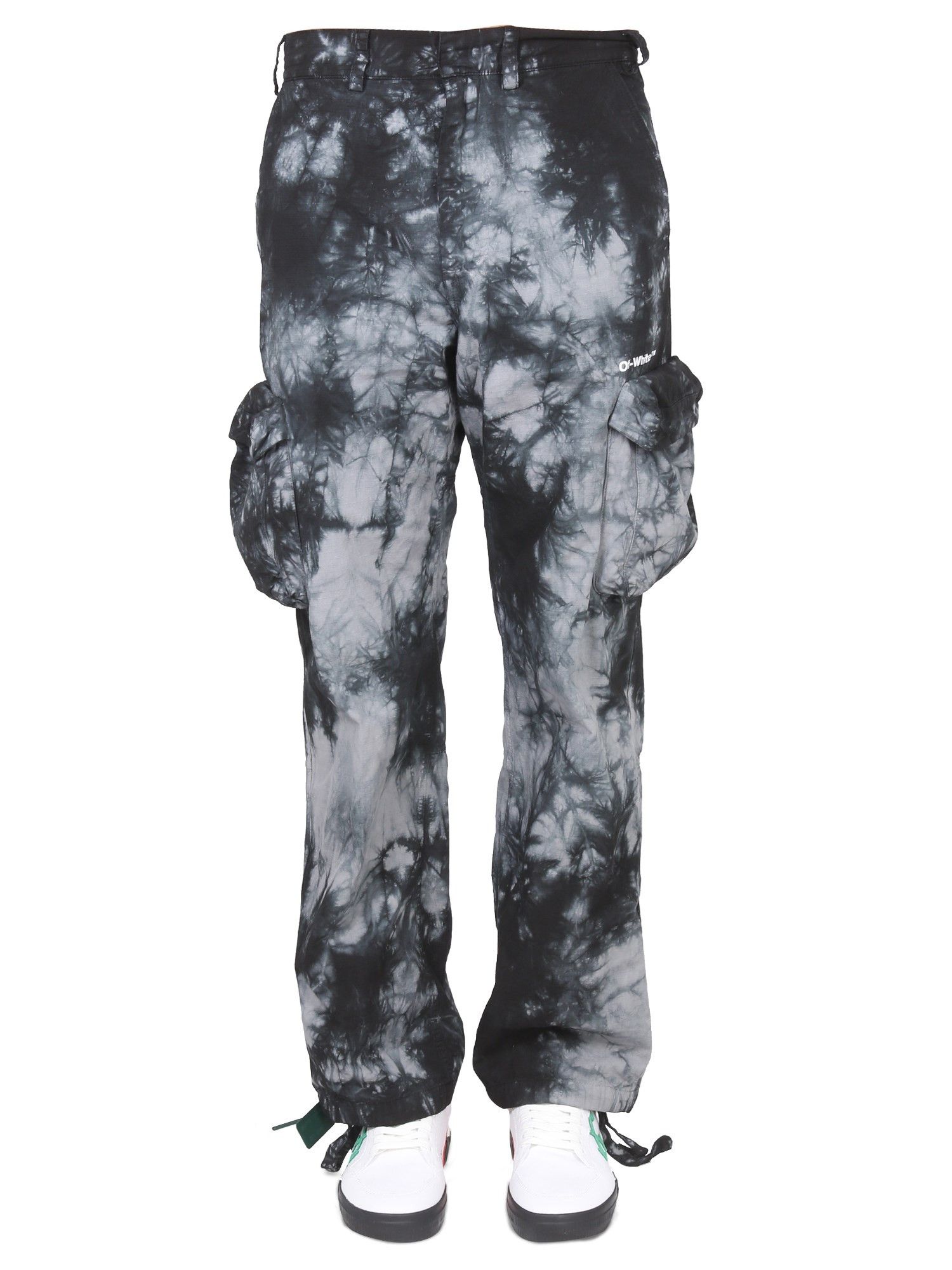 Off-White o1y0225 Logo Cargo Pant in Black/Grey Size US 30 / EU 46 - 1 Thumbnail