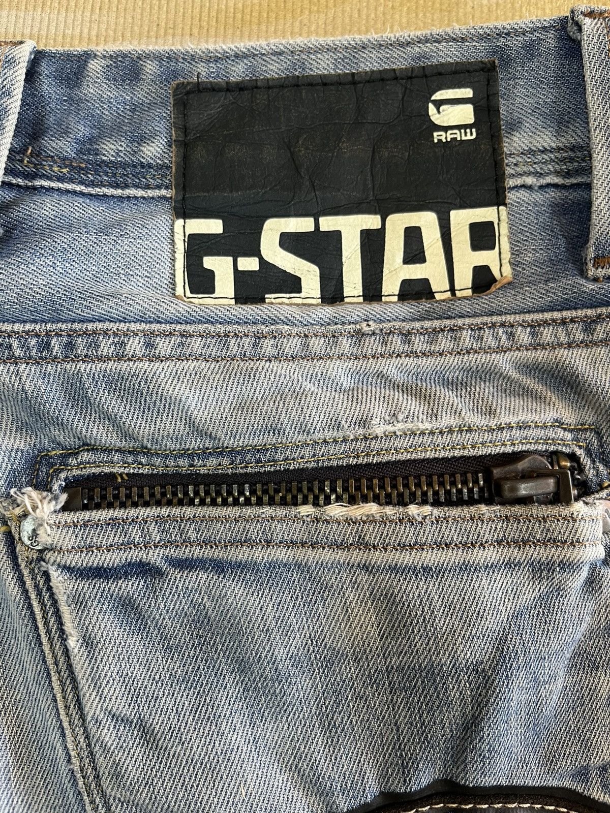 G-Star Vintage G Star Raw Curvy Leg Distressed Denim Size US 34 / EU 50 - 13 Thumbnail