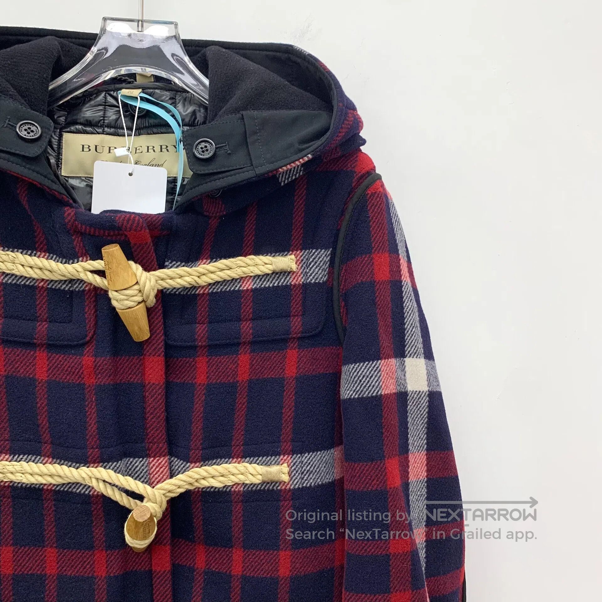 Burberry Burberry Plaid design horn button hooded long-sleeved coat Size XXS / US 00 / IT 34 - 3 Thumbnail