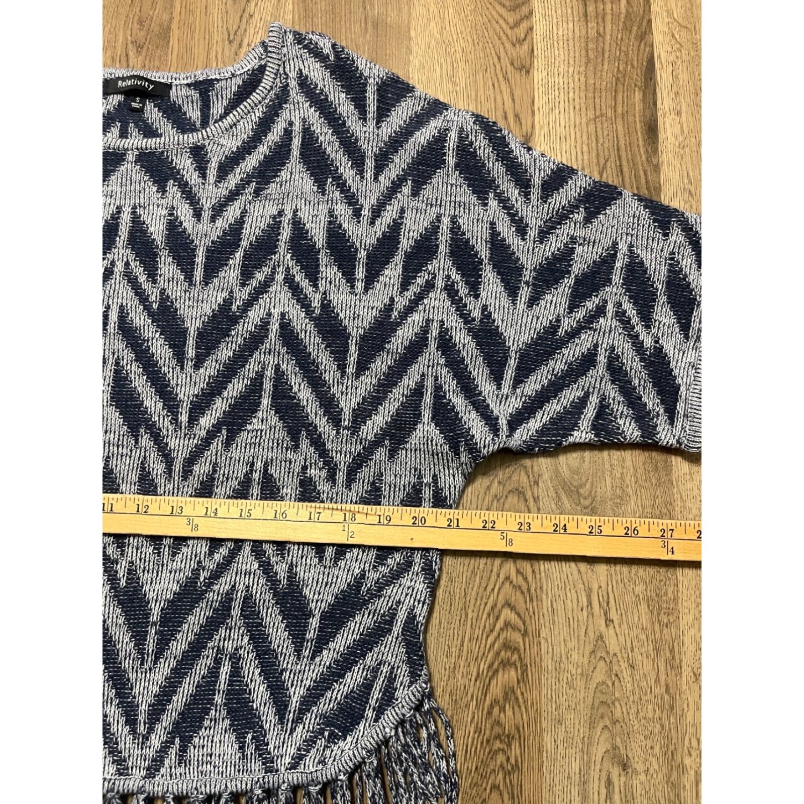 Vintage Relativity Shirt Womens Size Small Blue White Short Sleeve Tassel Shirt Size S / US 4 / IT 40 - 6 Thumbnail