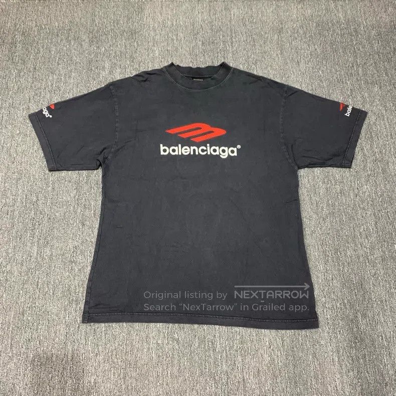 Balenciaga Balenciaga Black 3B Short Sleeve Size US S / EU 44-46 / 1 - 1 Thumbnail