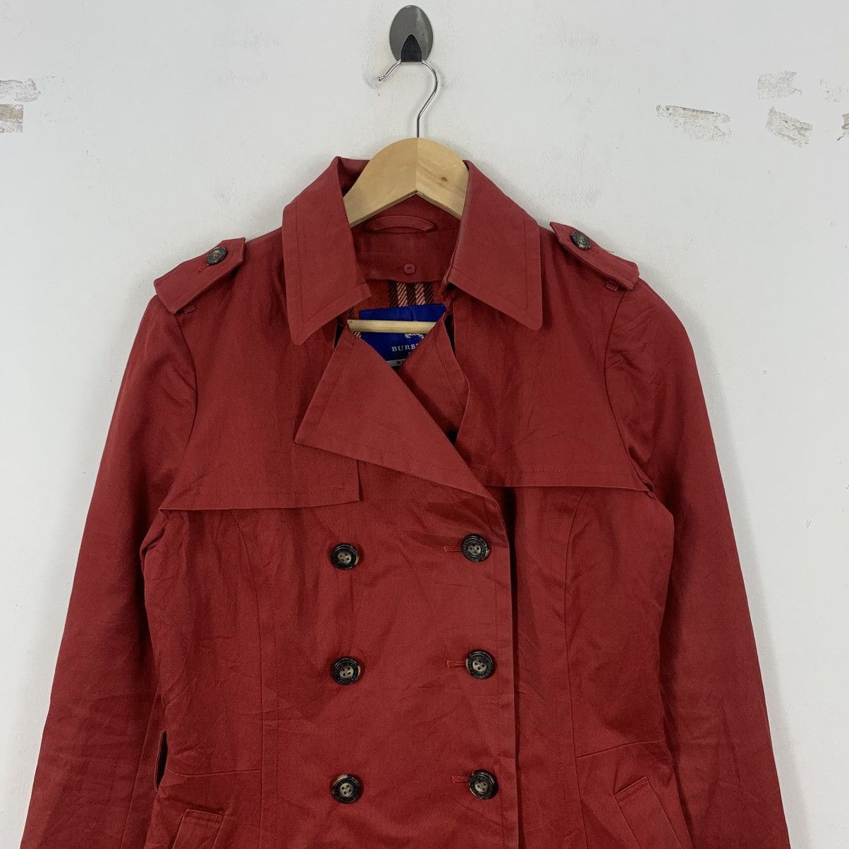 Burberry Vintage BURBERRY LONDON Blue Label Nova Check Trench Coat Size S / US 4 / IT 40 - 3 Thumbnail