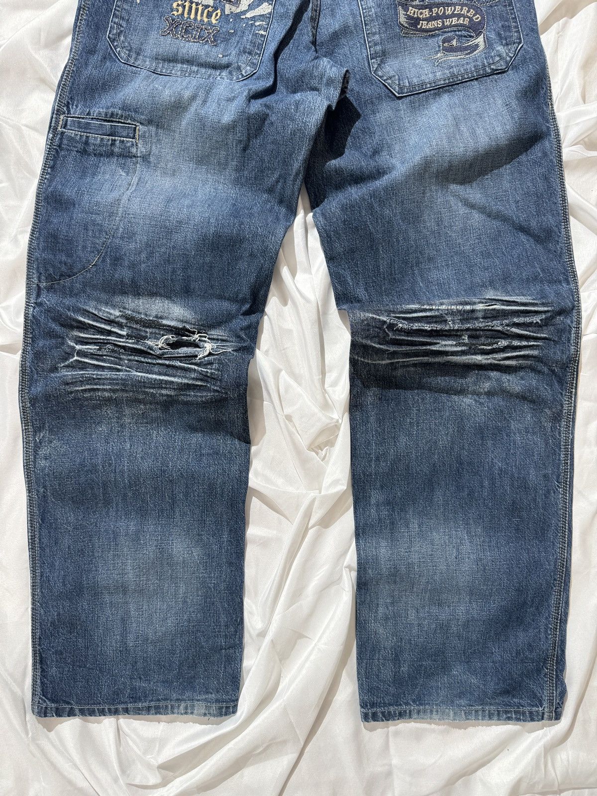 20471120 Southpole Vibe Vintage Y2K Distressed Wide Jeans Size US 30 / EU 46 - 10 Thumbnail