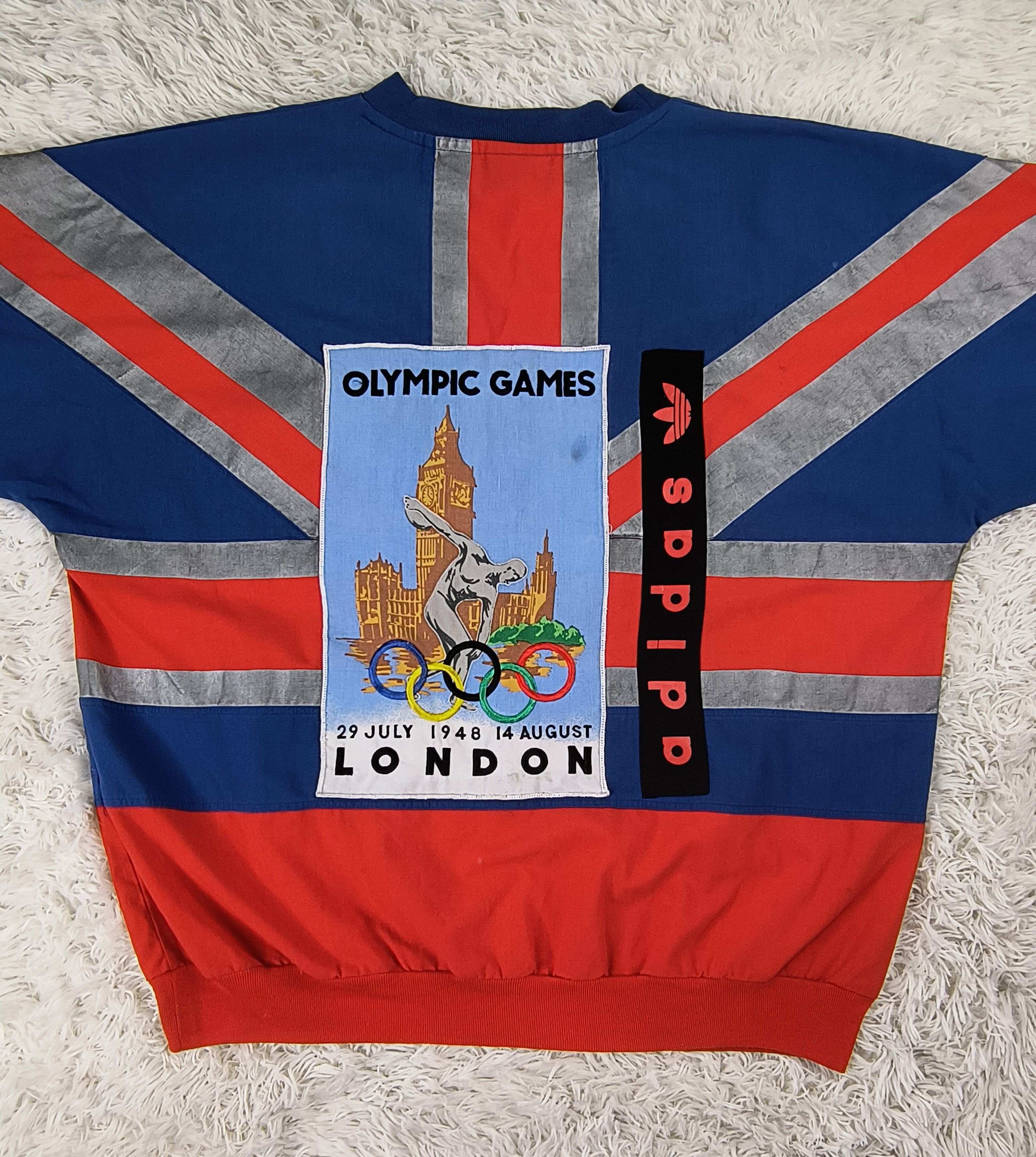 Adidas Vintage 80s Adidas London Olympics 1948 sweatshirt Size US L / EU 52-54 / 3 - 9 Thumbnail