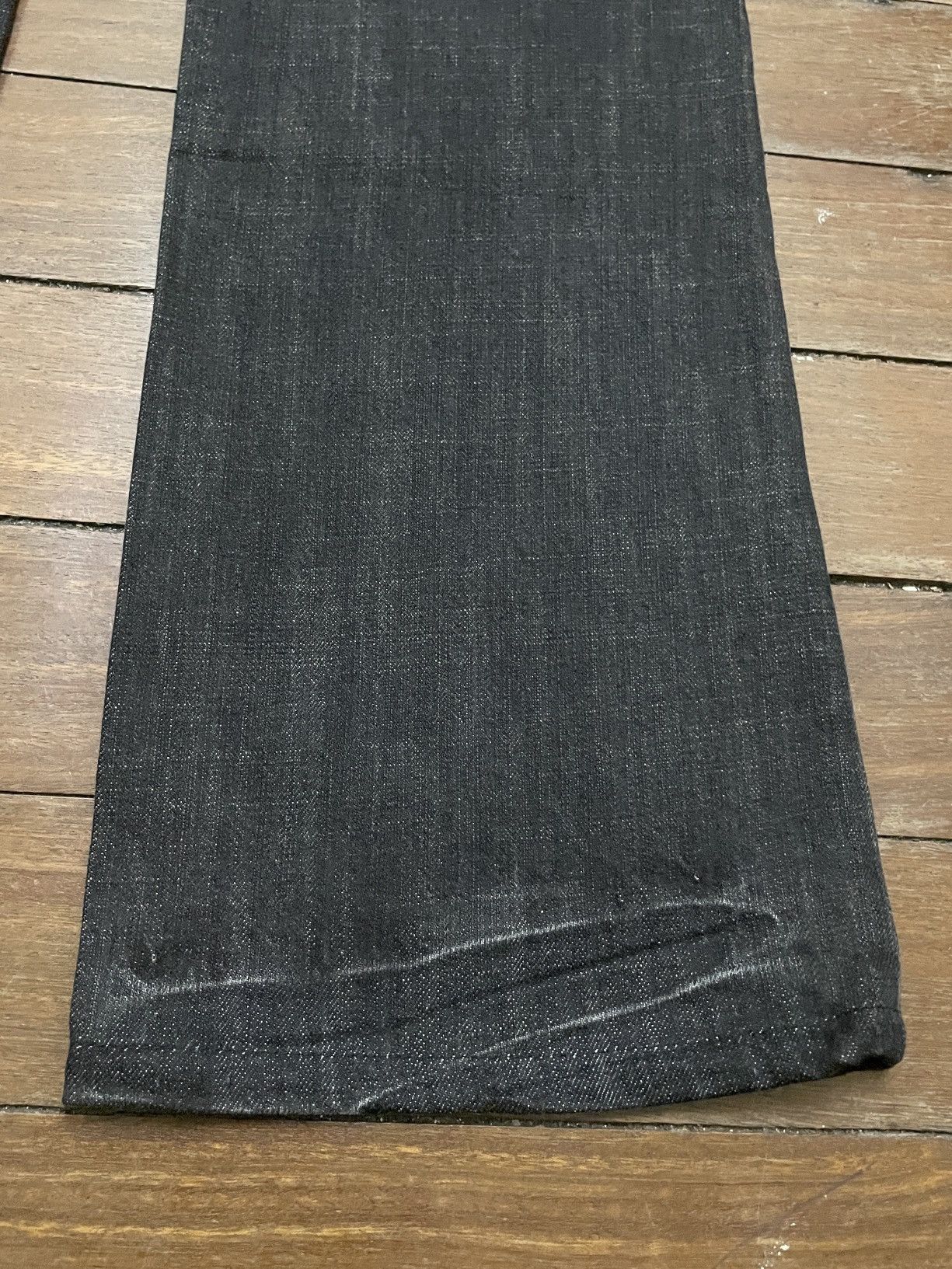 Le Grande Bleu (L.G.B.) Rare Vintage Japanese Brand Genoese Waxed Flared Jeans 2000s Size US 27 - 8 Thumbnail