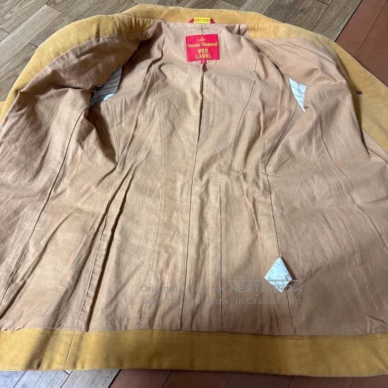 Vivienne Westwood Vivienne Westwood Mustard Yellow Coat with Large Lapels Size L / US 10 / IT 46 - 7 Thumbnail