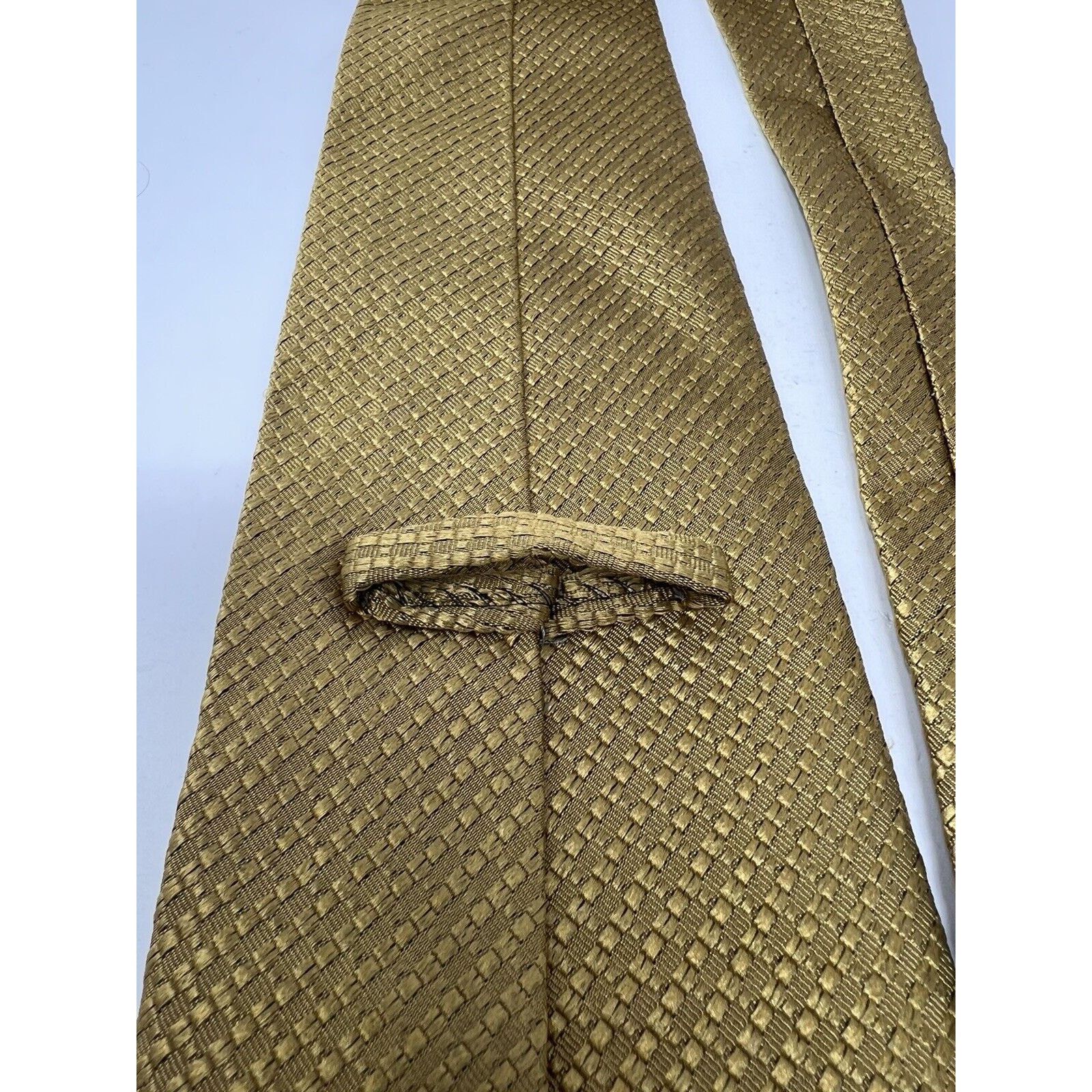 Vintage Dolce and Gabbana Cravatte Tie Gold Silk Blend Logo Italy Size ONE SIZE - 7 Thumbnail
