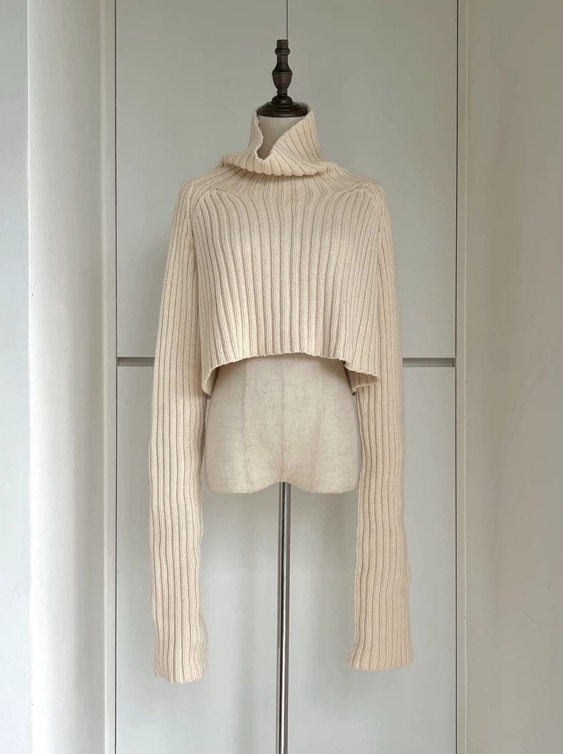 Y's Y's size 3 03ss Show Long Sleeve Cream Sweater Size M / US 6-8 / IT 42-44 - 5 Thumbnail