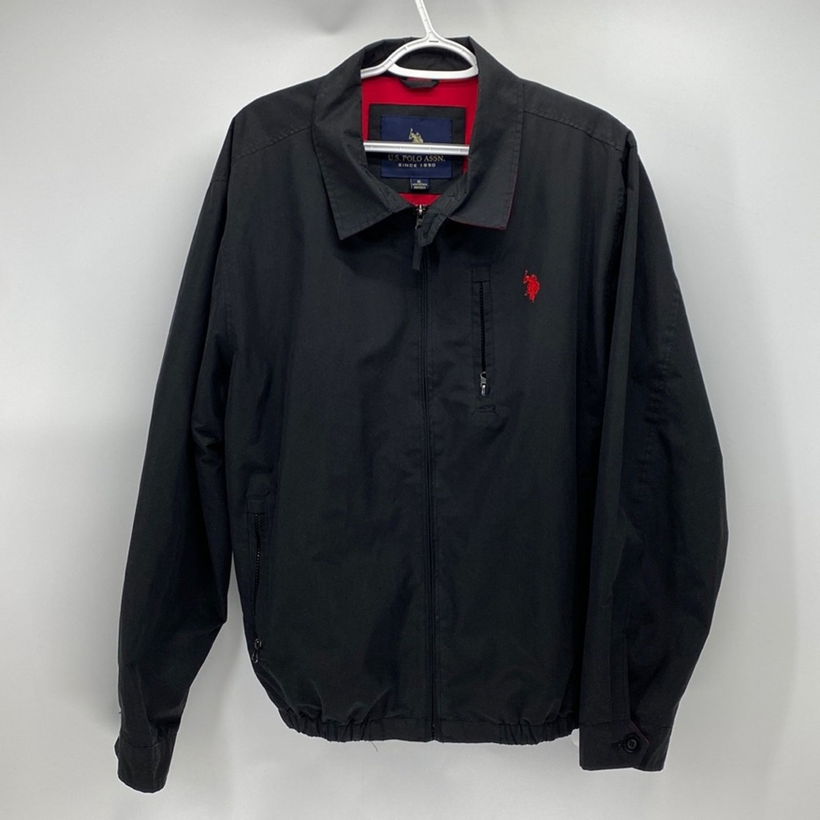 U.S. Polo Assn. U.S POLO ASSN bayport jacket black red logo classic sz XL Size US XL / EU 56 / 4 - 1 Thumbnail
