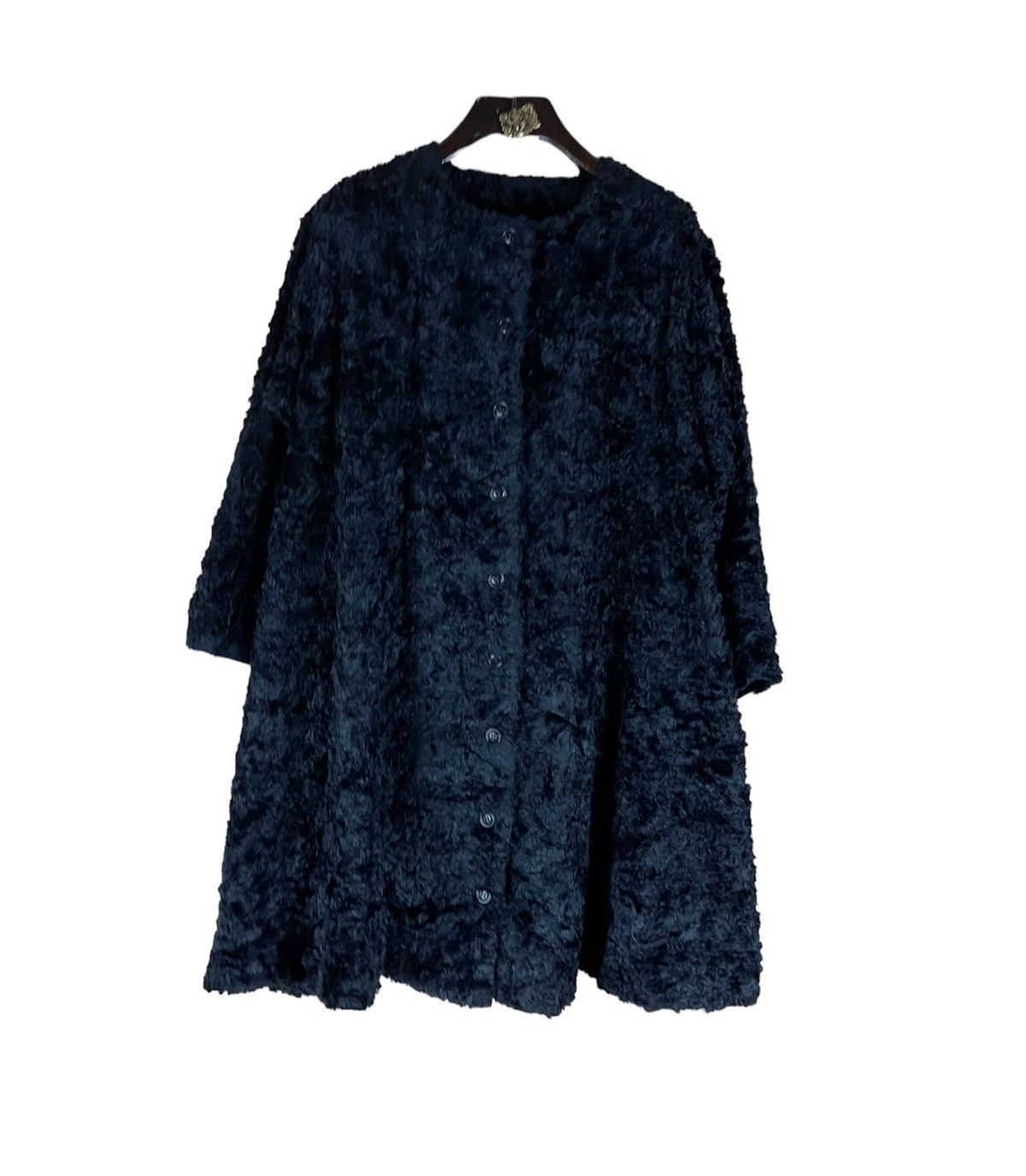 Designer × Yohji Yamamoto 🔥 Rare! Yohji Yamamoto Workshop Fur long jacket Size L / US 10 / IT 46 - 1 Thumbnail