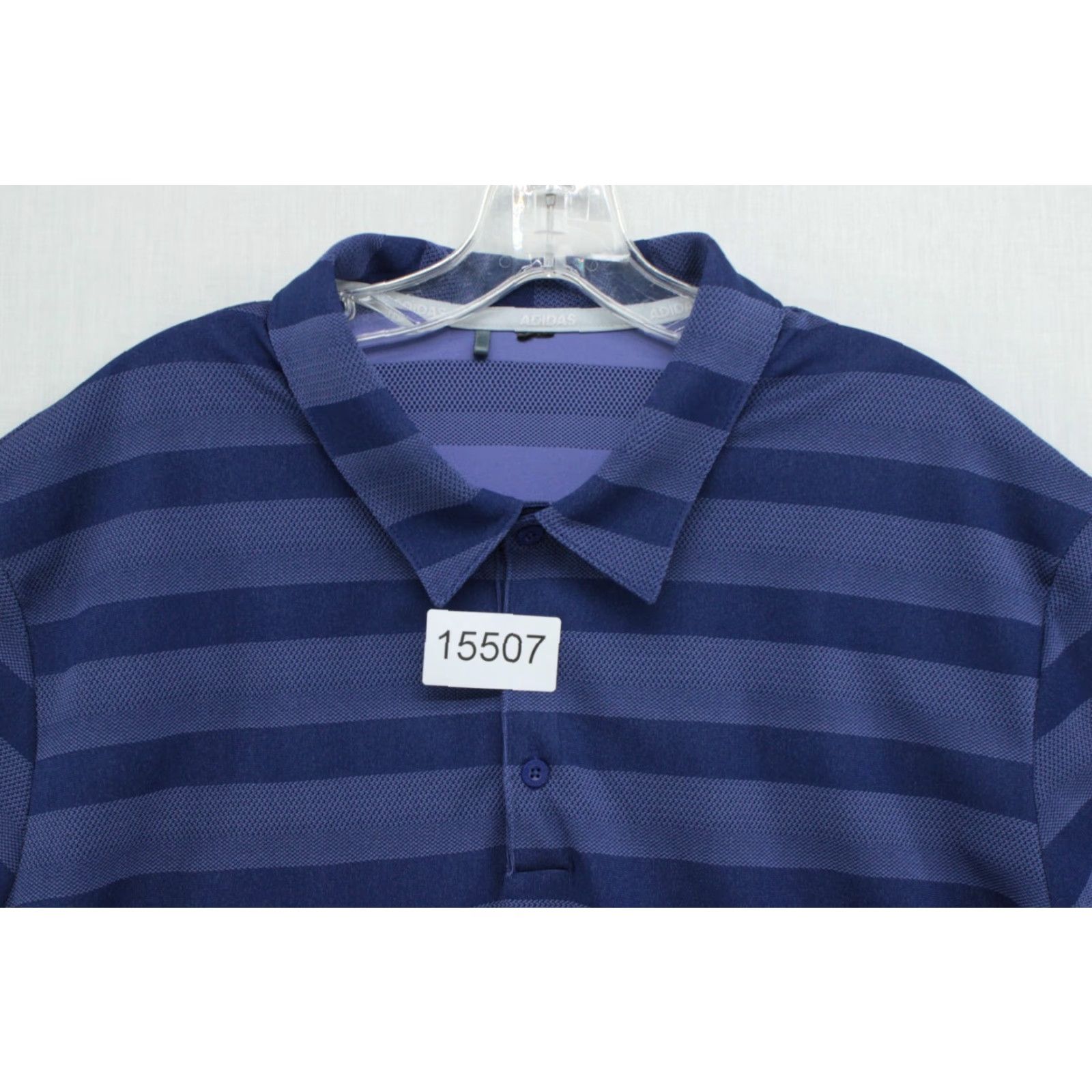 Adidas Adidas Polo Shirt XL Blue Two Color Stripe Golf Short Sleeve H56791 Mens Polo Shirt Size US XL / EU 56 / 4 - 8 Thumbnail