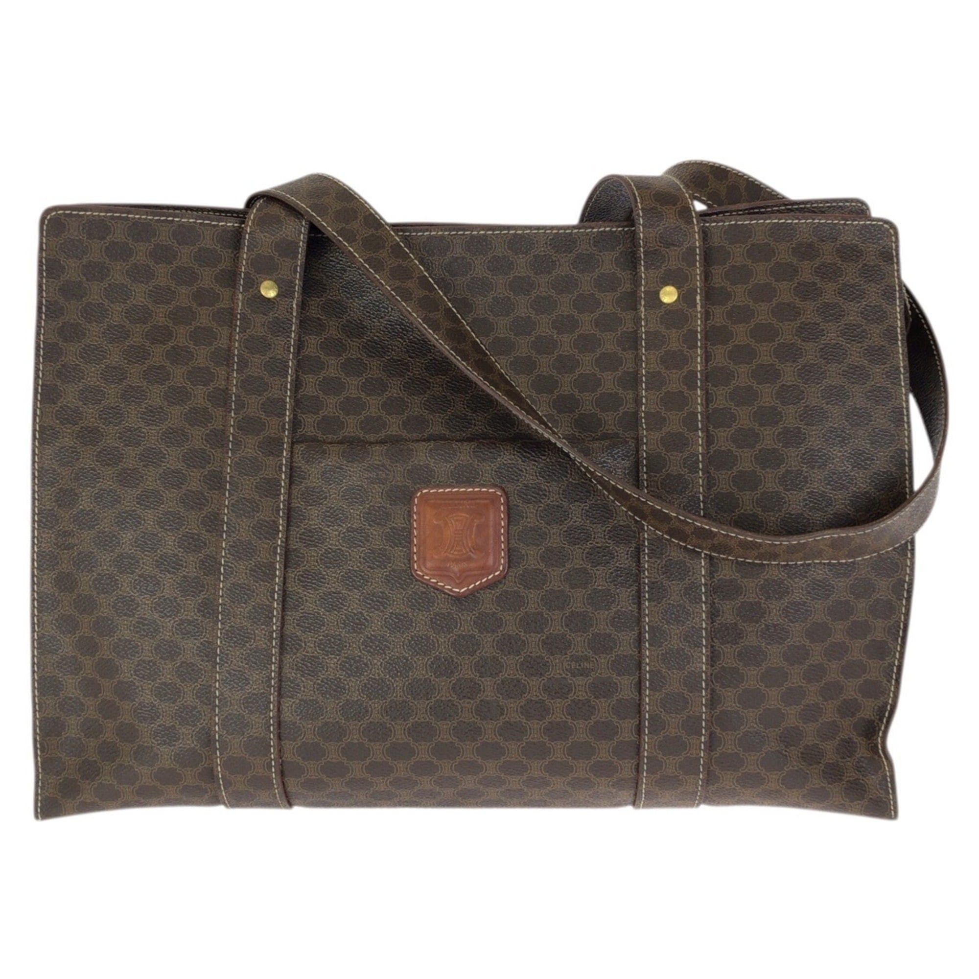Celine CELINE Macadam Dark Brown Tote Bag/Shoulder Bag for Women (MC97 2) Size ONE SIZE - 1 Thumbnail