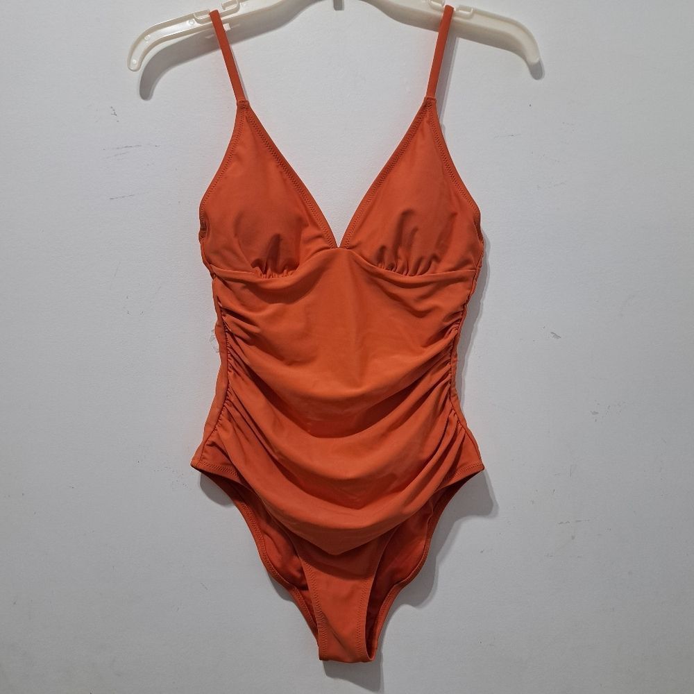 Other CUPSHE Shirring Design V Neck One Piece Swimsuit Low Back Ba Size S / US 4 / IT 40 - 13 Thumbnail