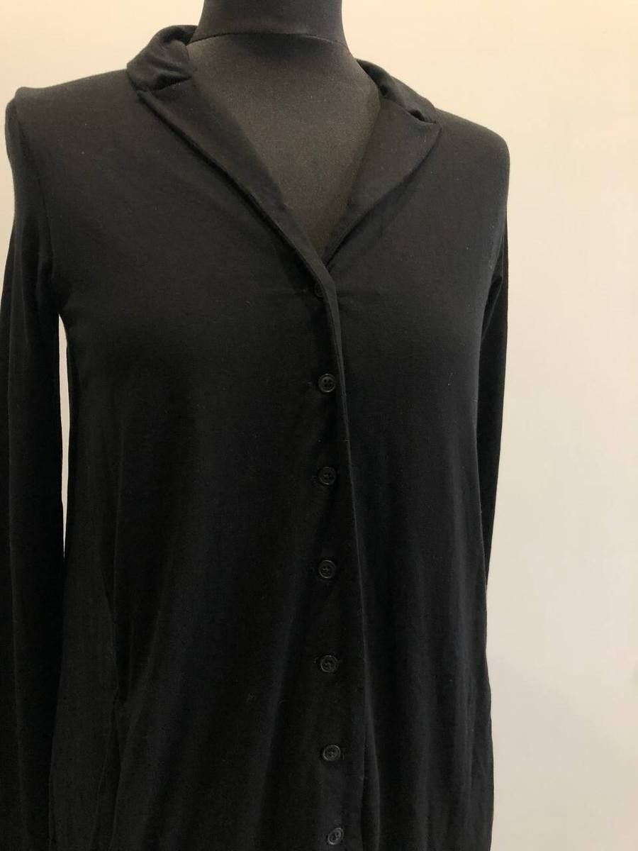 Rundholz Rundholz Avant Garde Black Cotton Button Shirt Blouse Size XS / US 0-2 / IT 36-38 - 3 Thumbnail