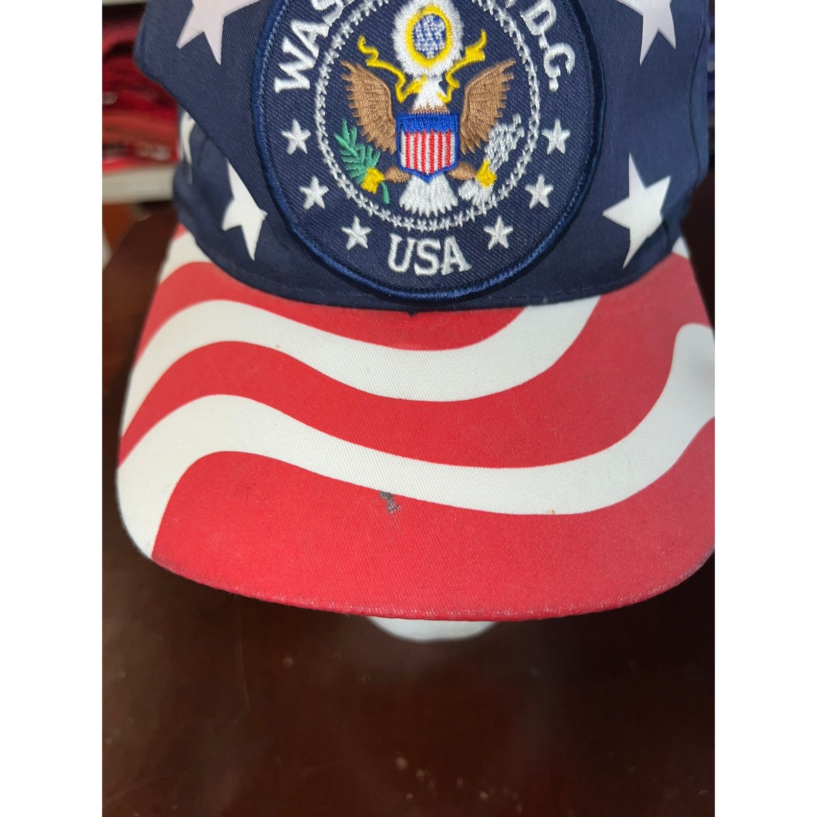 Vintage Vintage America Hat Washington DC USA United States Flag Cap Size ONE SIZE - 2 Thumbnail