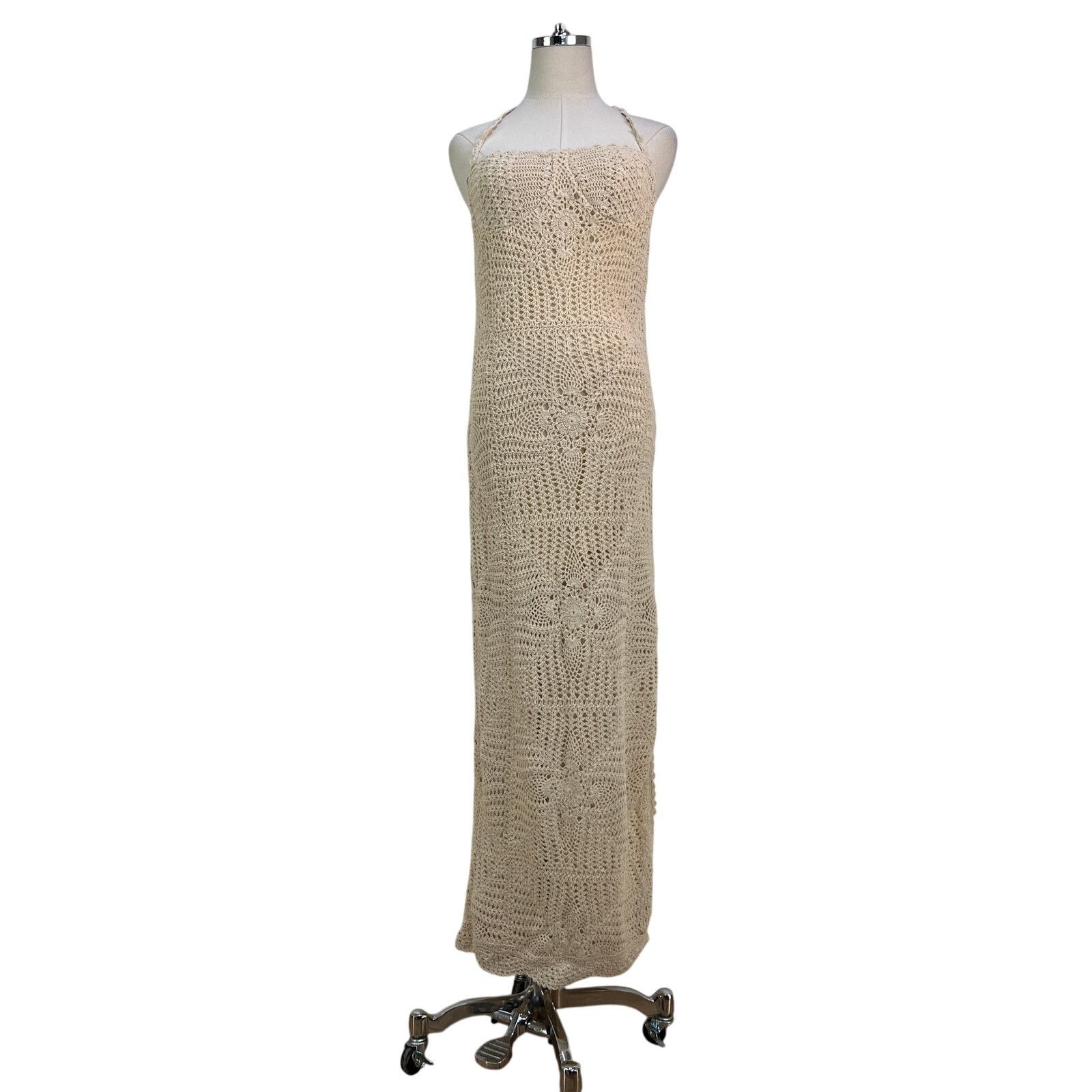 Free People Free People Dahlia Midi Dress Crochet Ivory Size S / US 4 / IT 40 - 2 Thumbnail