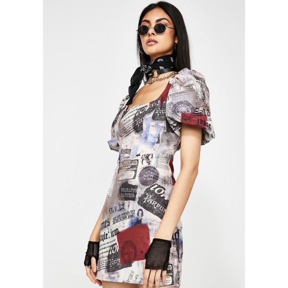 Jaded London Jaded London Newspaper Dress 💃🏻♥️ Size S / US 4 / IT 40 - 2 Thumbnail