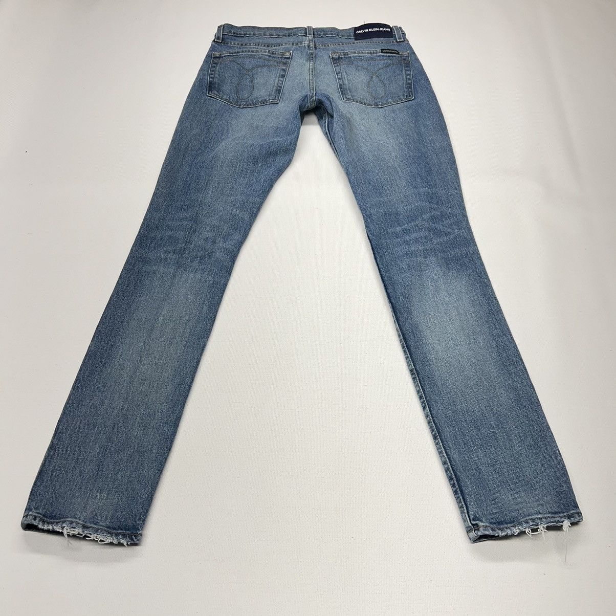 Calvin Klein Calvin Klein Jeans Blue Slim Fit Distressed Regular Denim Size US 30 / EU 46 - 17 Thumbnail