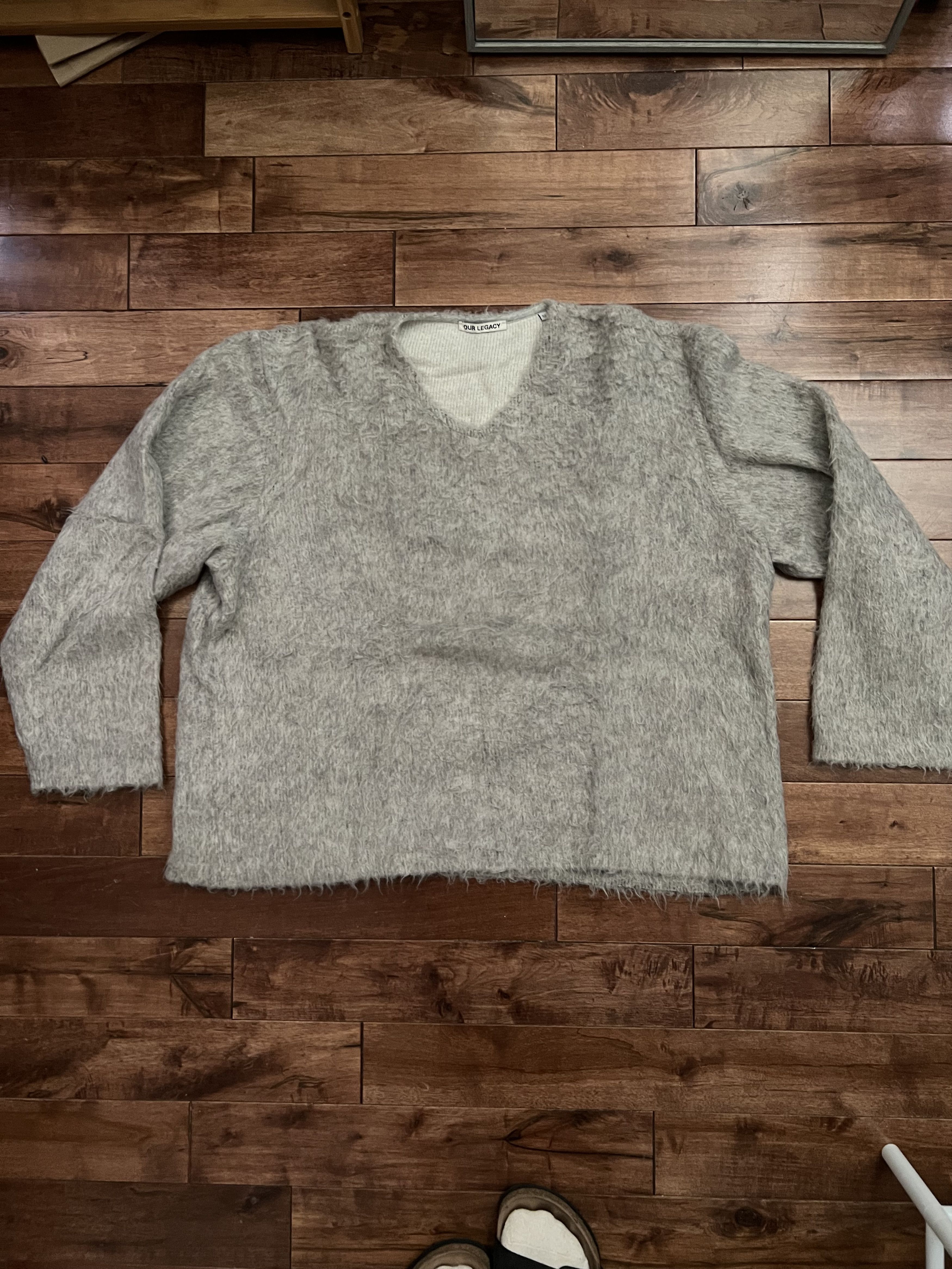 Our Legacy Our Legacy Gray Mohair Cardigan IT52/XL | Grailed