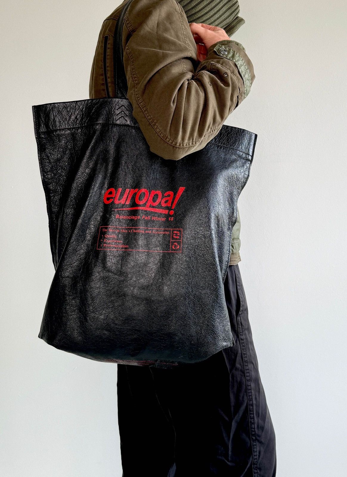 Balenciaga Balenciaga FW2018 "Europa!" Large Leather Tote Bag Size ONE SIZE - 1 Thumbnail