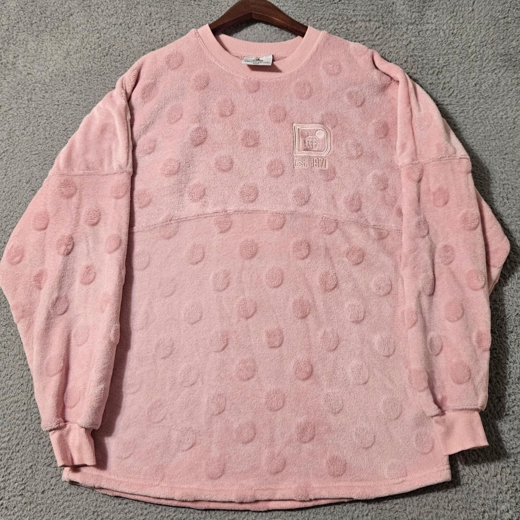 Disney Disney Parks Walt World Spirit Jersey Piglet Pink Polka Dot Fuzzy Medium Size M / US 6-8 / IT 42-44 - 3 Thumbnail