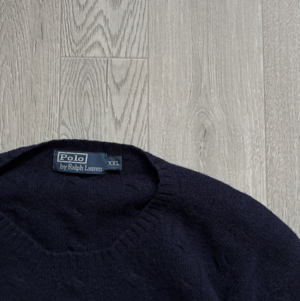 Polo Ralph Lauren × Vintage Vintage Polo Ralph Lauren Lamb Wool Sweater Green Logo Size US XL / EU 56 / 4 - 3 Thumbnail