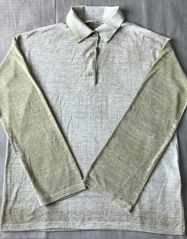 Acne Studios Acne Studios Long-sleeved knitted Polo shirt Size US M / EU 48-50 / 2 - 3 Thumbnail
