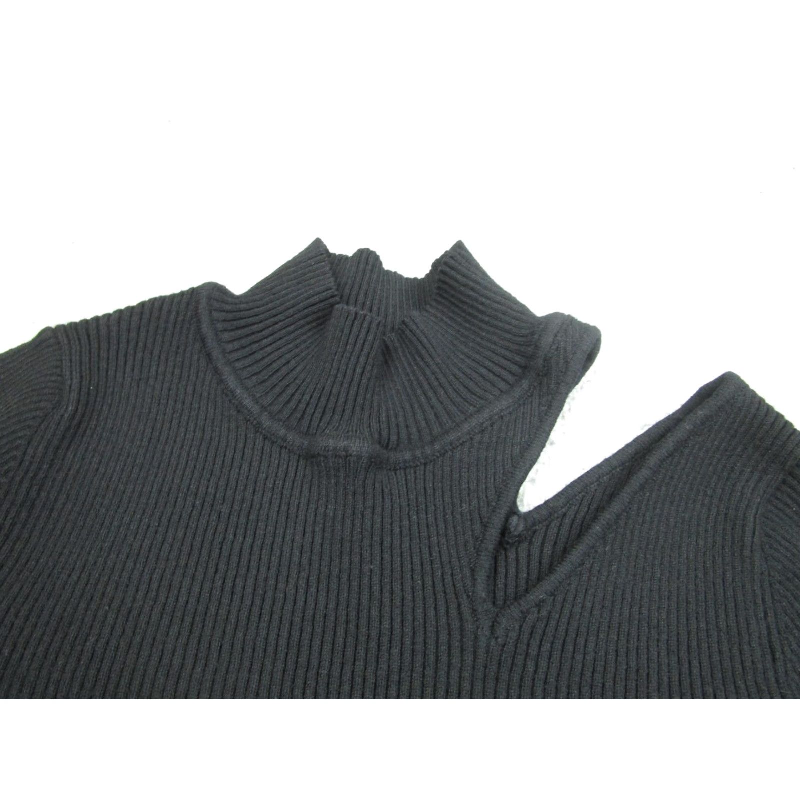 ASTR The Label ASTR The Label Dress Womens Medium Black Cutout Turtleneck Sweater Bodycon Knit Size M / US 6-8 / IT 42-44 - 4 Thumbnail