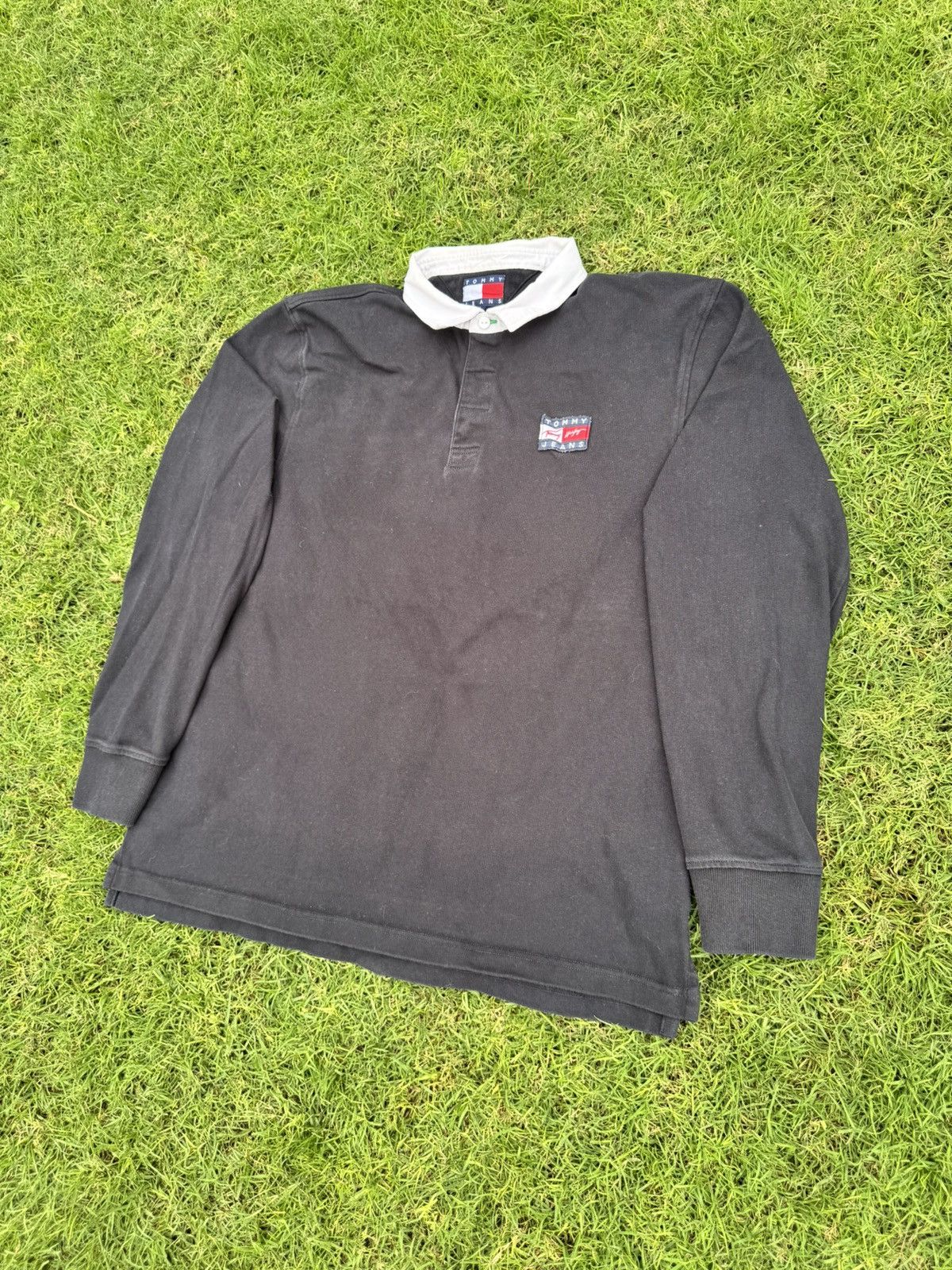 Tommy Hilfiger Tommy Jeans Street Archives Capsule Flag Logo Polo Size US L / EU 52-54 / 3 - 2 Thumbnail