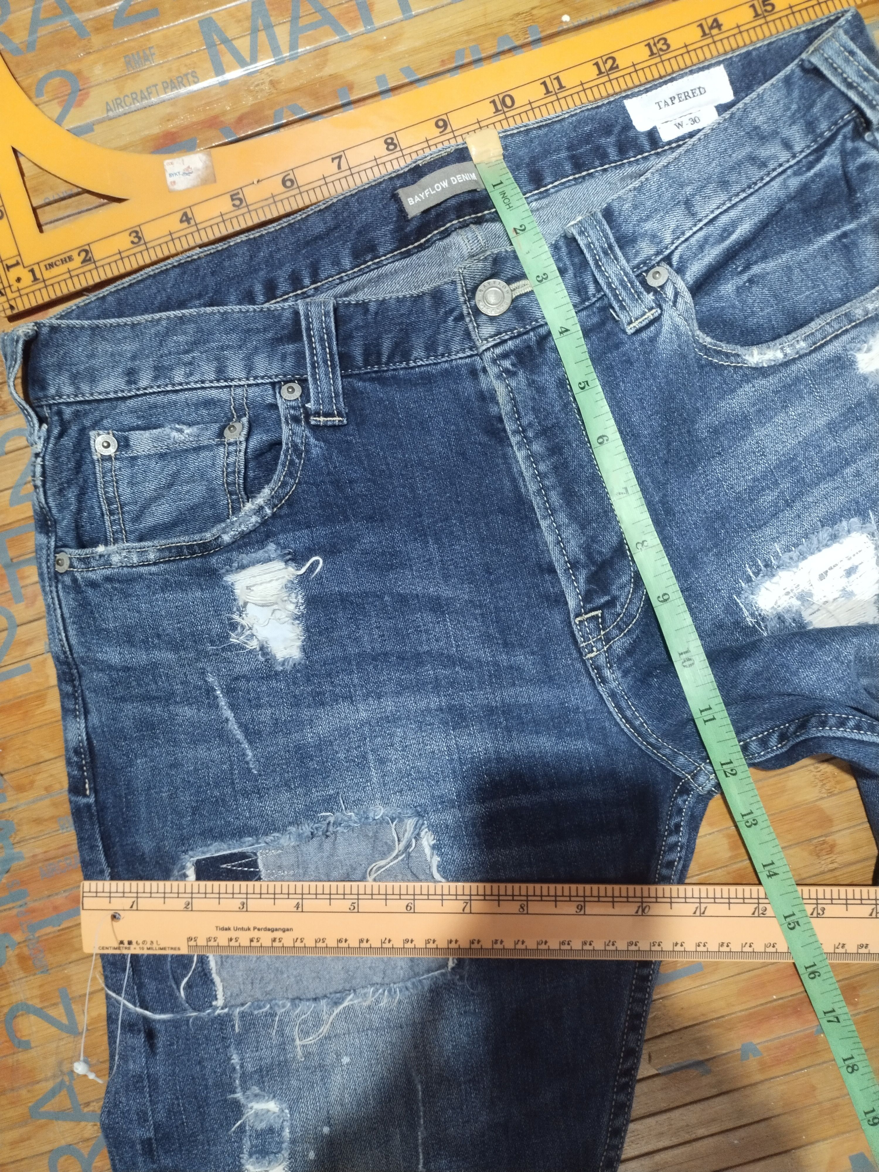 Vintage Bayflow Denim Tapered "Atretchable" Sz 30" Size US 30 / EU 46 - 3 Thumbnail