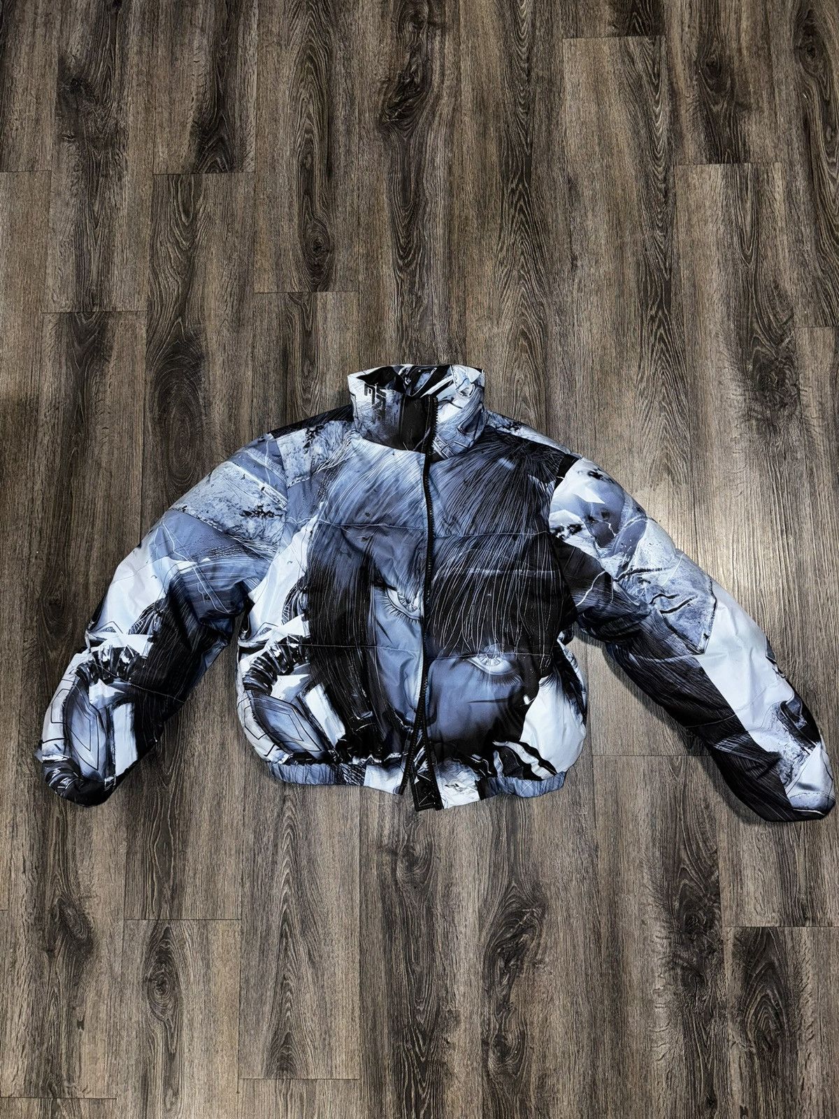 image of Basic Pleasure Mode Angel Battle Jacket in Blue, Men's (Size Medium)