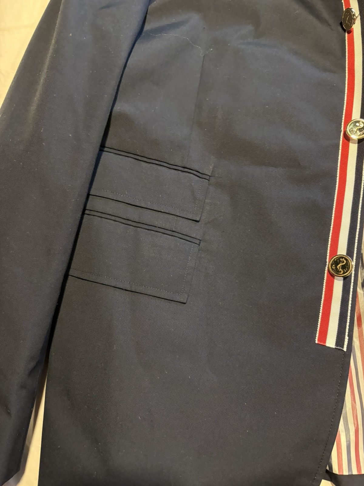 Thom Browne Thom Browne padded shoulders navy blazer. Size US L / EU 52-54 / 3 - 4 Thumbnail