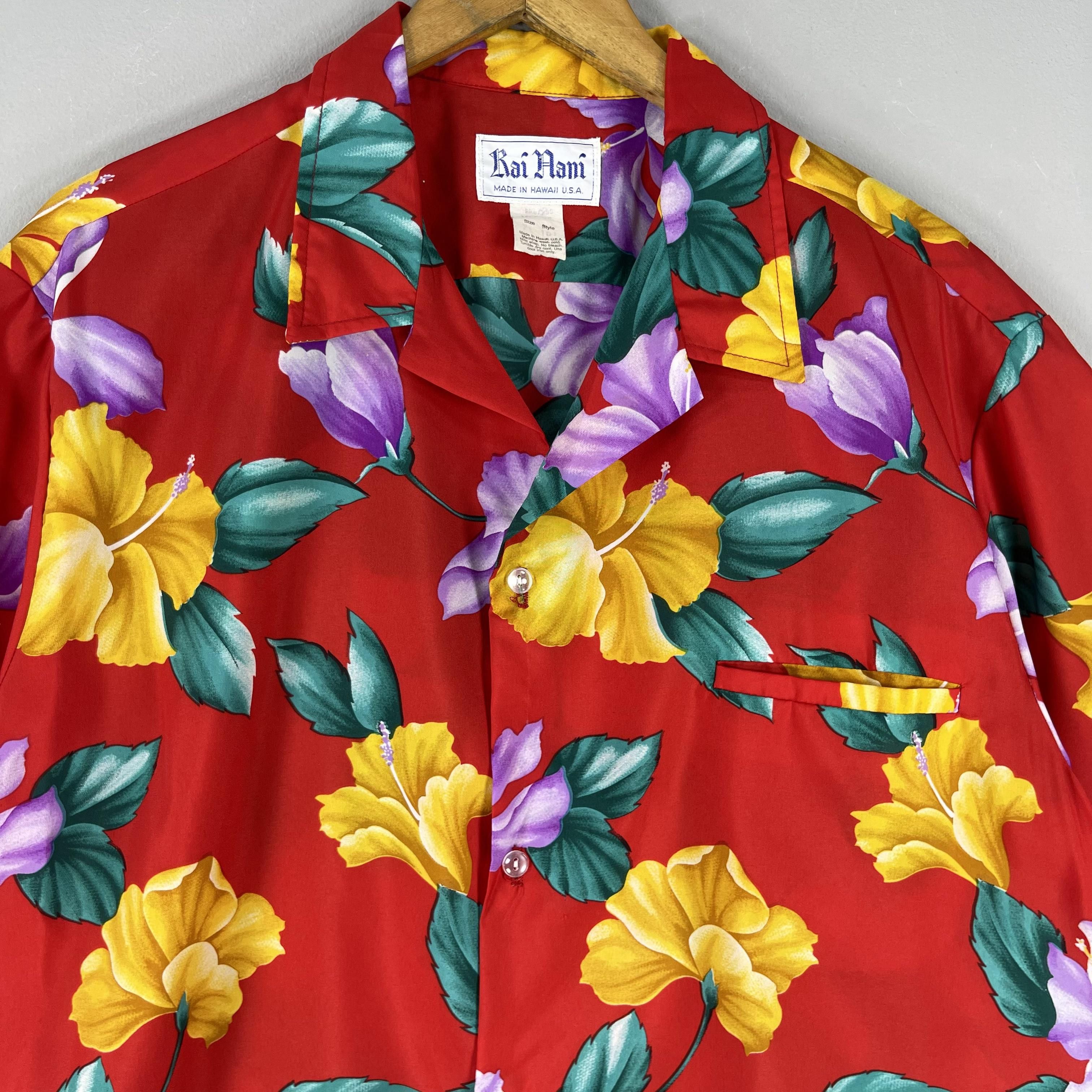 Vintage Vintage KAI NANI Beach Tropical Hibiscus Hawaii Shirt Size US L / EU 52-54 / 3 - 2 Thumbnail
