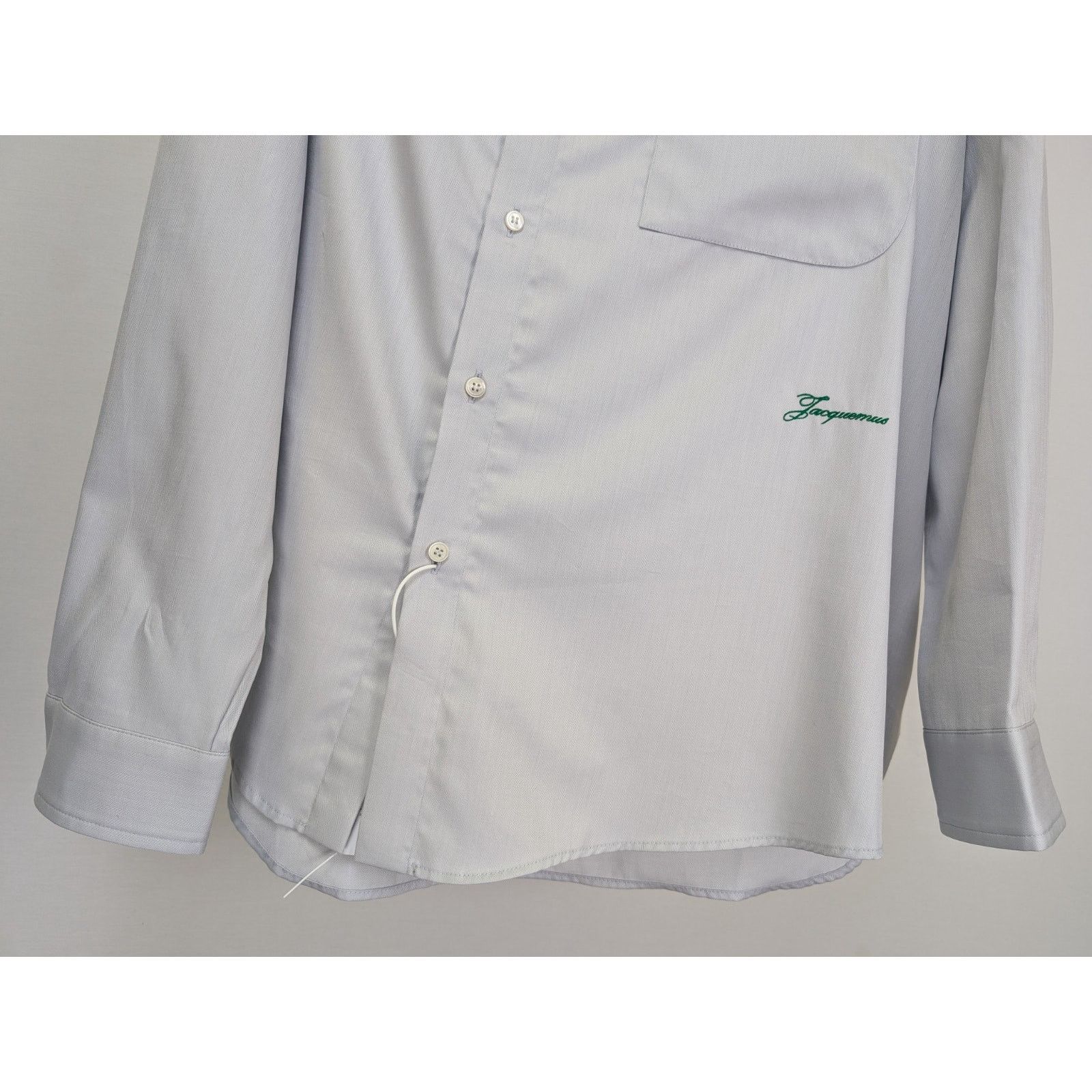 Jacquemus o1rshd1 LA Chemise Cuadro Button up Shirt in Light Grey Size US M / EU 48-50 / 2 - 9 Thumbnail