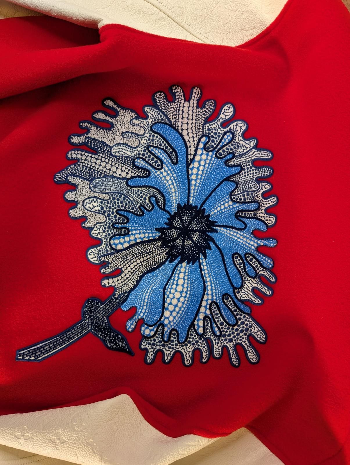 Louis Vuitton Louis Vuitton x Yayoi Kusama Flower Varsity Jacket in Red Size US L / EU 52-54 / 3 - 7 Thumbnail