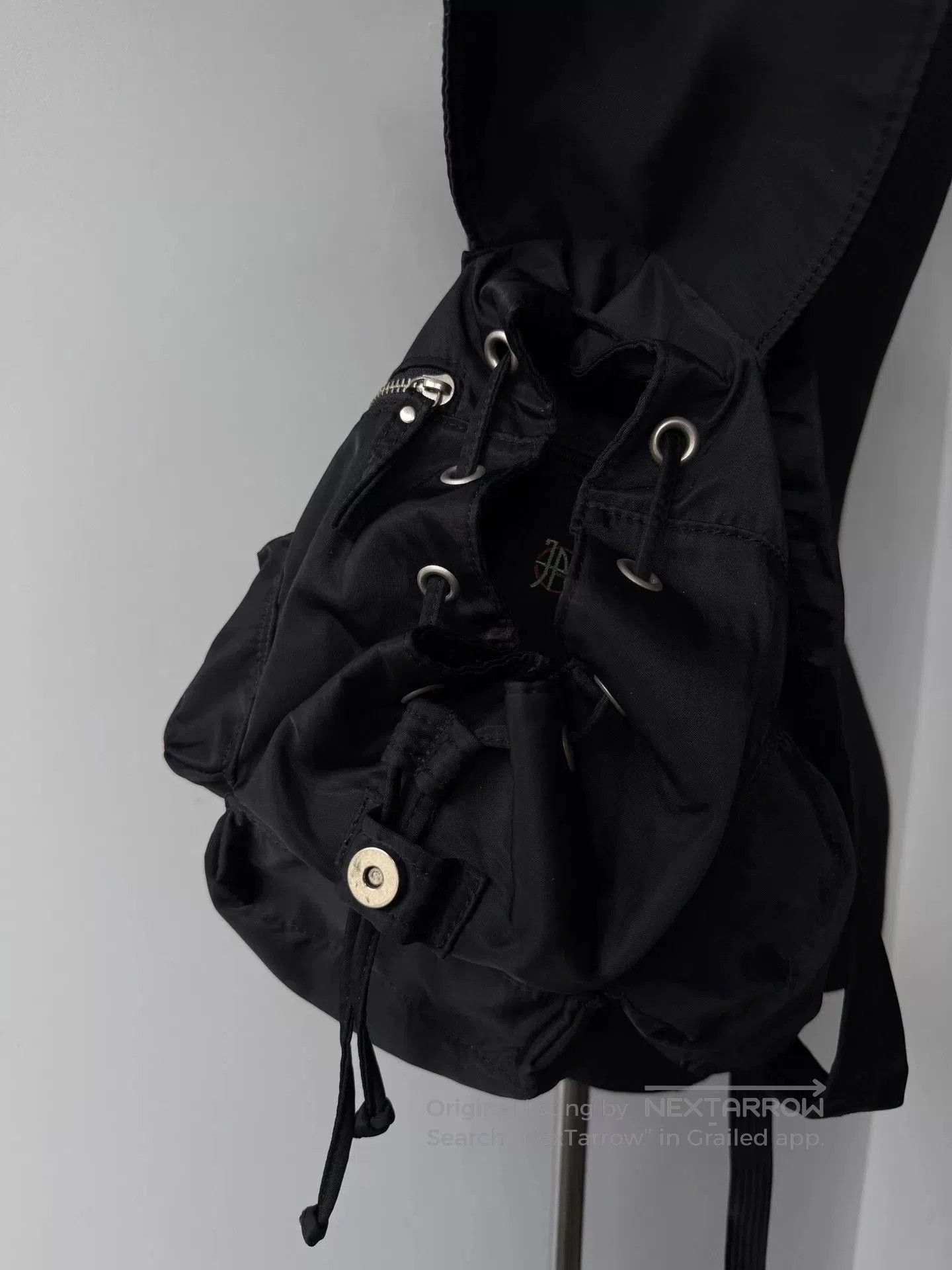 Jean Paul Gaultier Jean Paul Gaultier Black Parachute Backpack. Size ONE SIZE - 7 Thumbnail