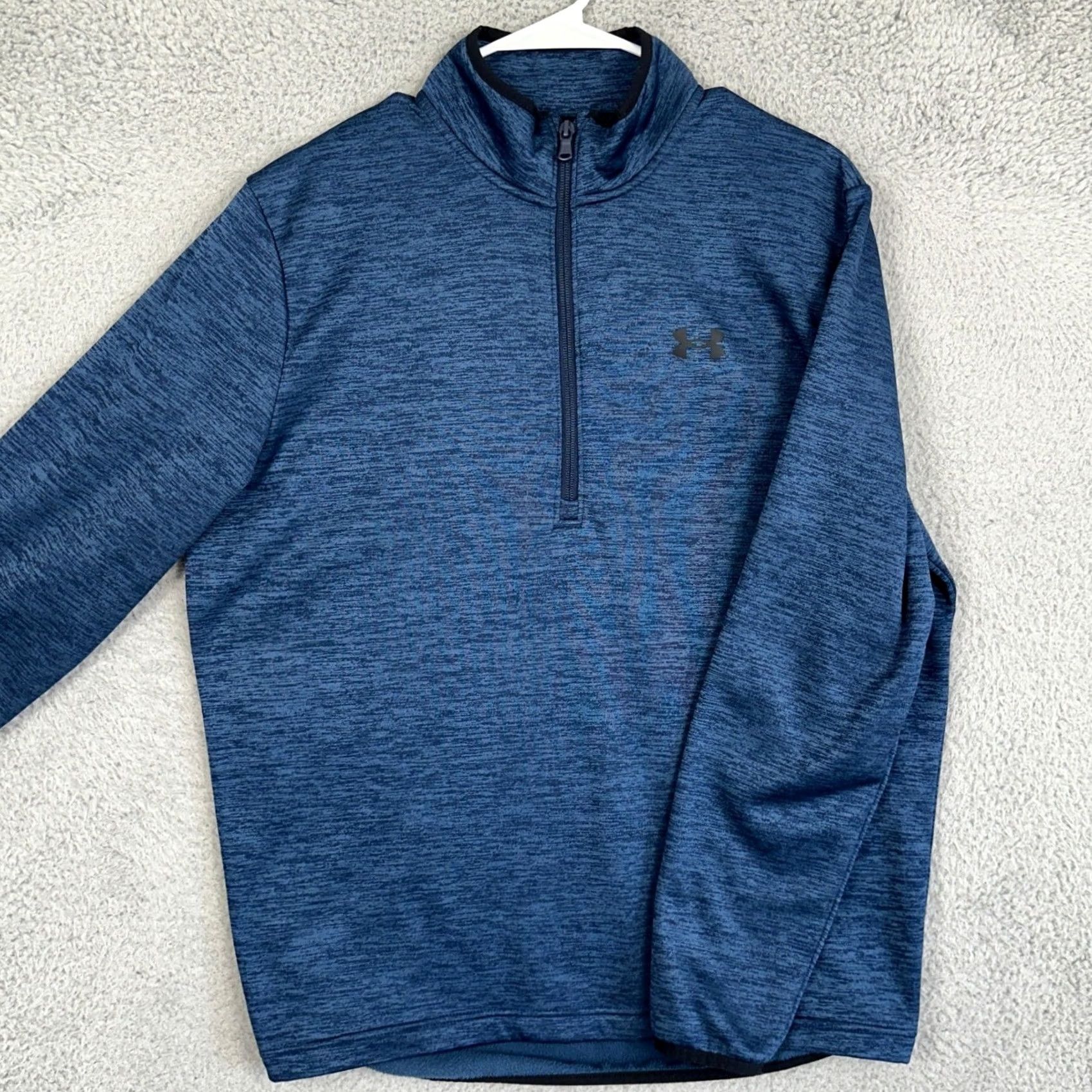 Under Armour Under Armour Sweatshirt Mens M Blue Loose Fit Quarter Zip Pullover EUC Size US M / EU 48-50 / 2 - 2 Thumbnail