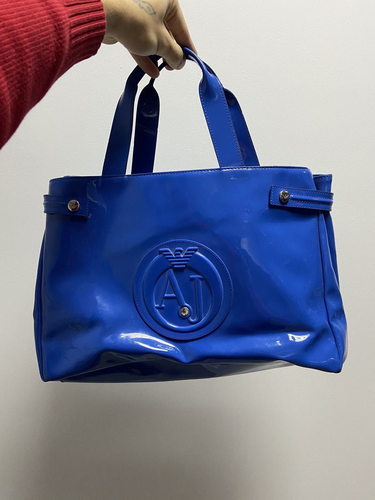 Armani × Vintage Armani jeans bag handle big logo vintage Size ONE SIZE - 1 Thumbnail