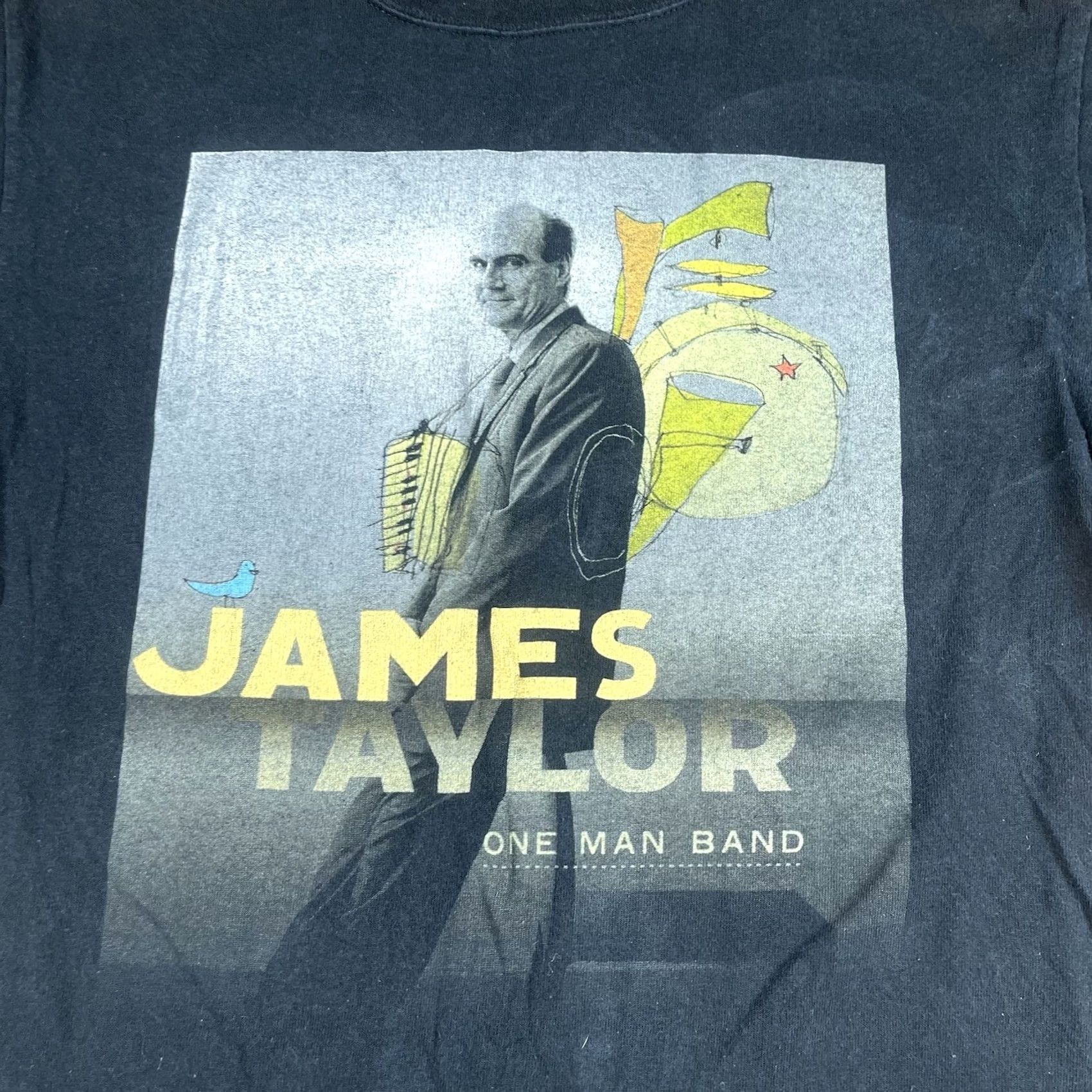 Anvil Anvil T-Shirt Mens S Small Graphics James Taylor One Man Band 2006 CrewNeck Black Size US S / EU 44-46 / 1 - 2 Thumbnail