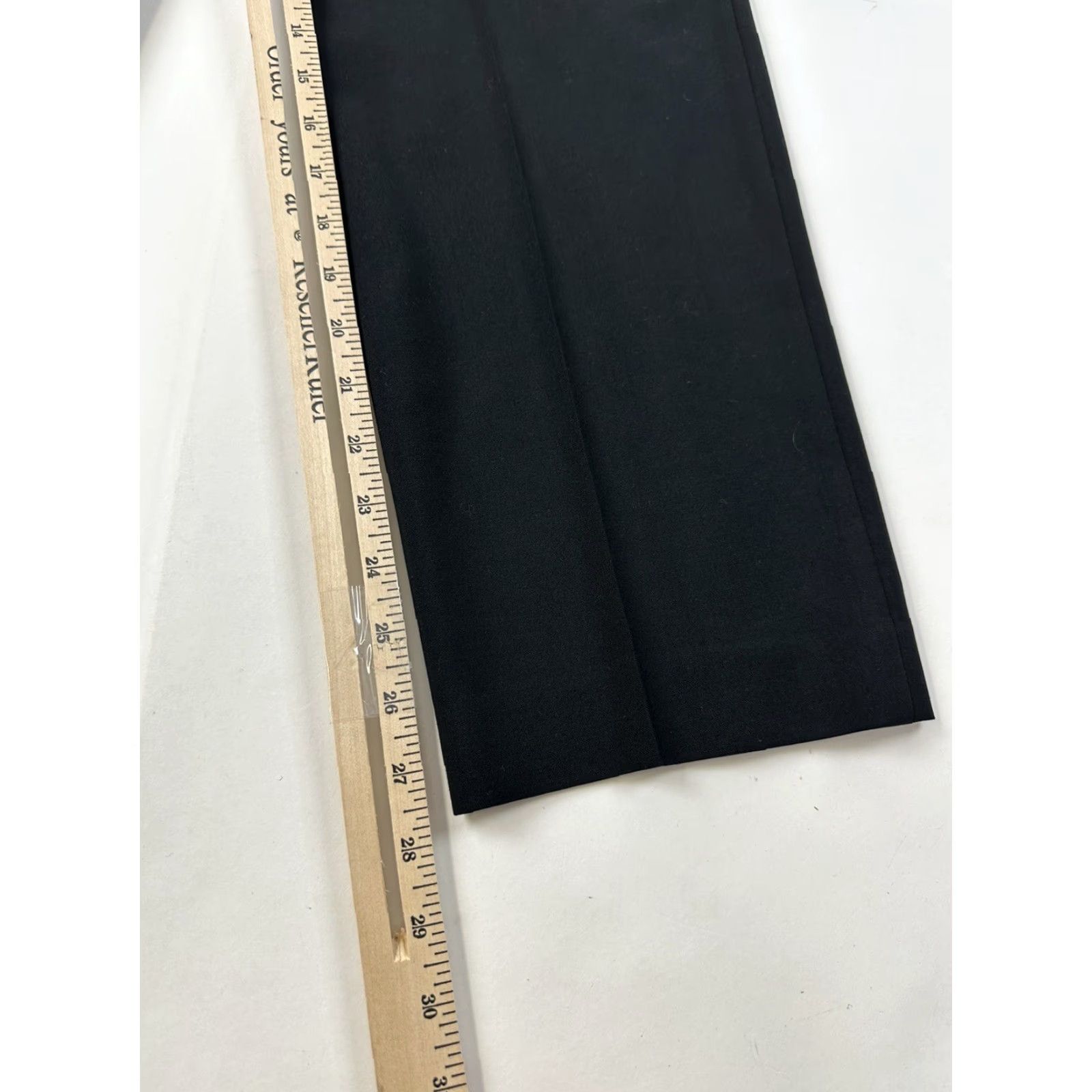 Vintage Olsen Dress Pants Women’s 6 Black Wool Blend - Dress Pants Black Women’s 6 Olsen Zip Pockets 28 Inseam Knit Stretch Retro City - Womens Size 28" / US 6 / IT 42 - 6 Thumbnail
