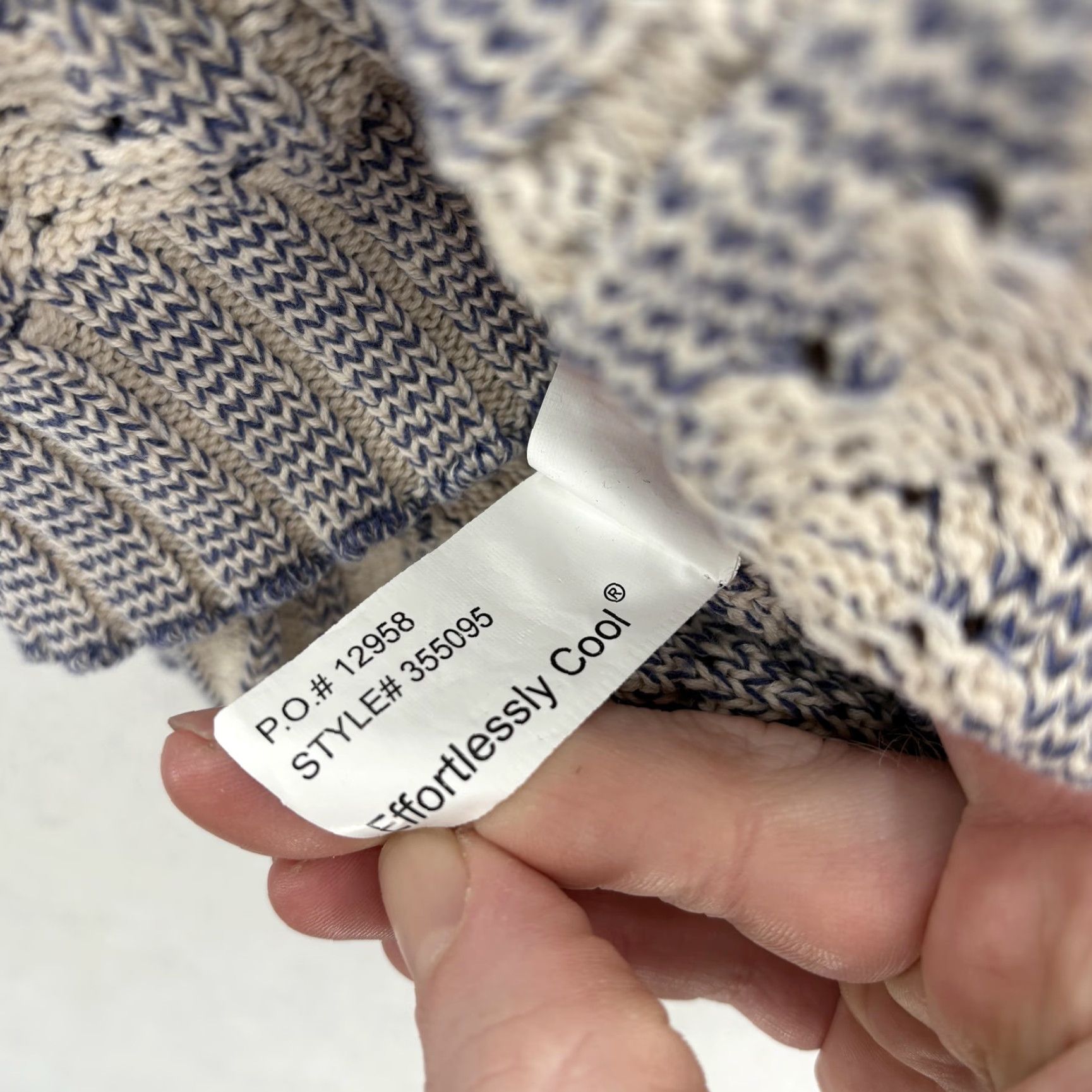 Carbon2Cobalt Carbon 2 Cobalt Terrace Sweater Womens M White Knit Pullover Striped Crew Neck Knitwear Casual 90s? Size M / US 6-8 / IT 42-44 - 3 Thumbnail