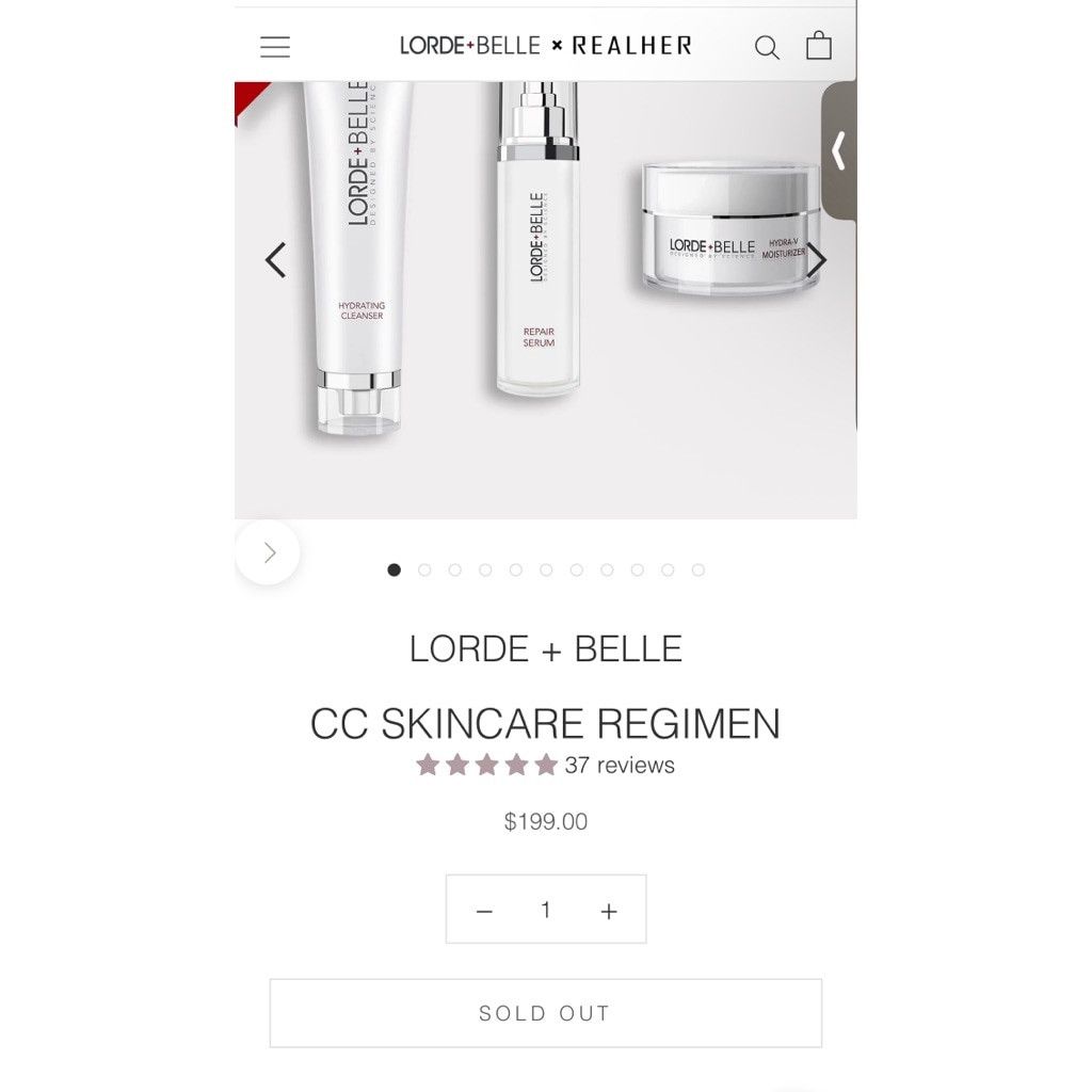 Designer NWB Lorde + Belle CC Skincare Regimen $199 SOLD OUT Set Size ONE SIZE - 1 Thumbnail