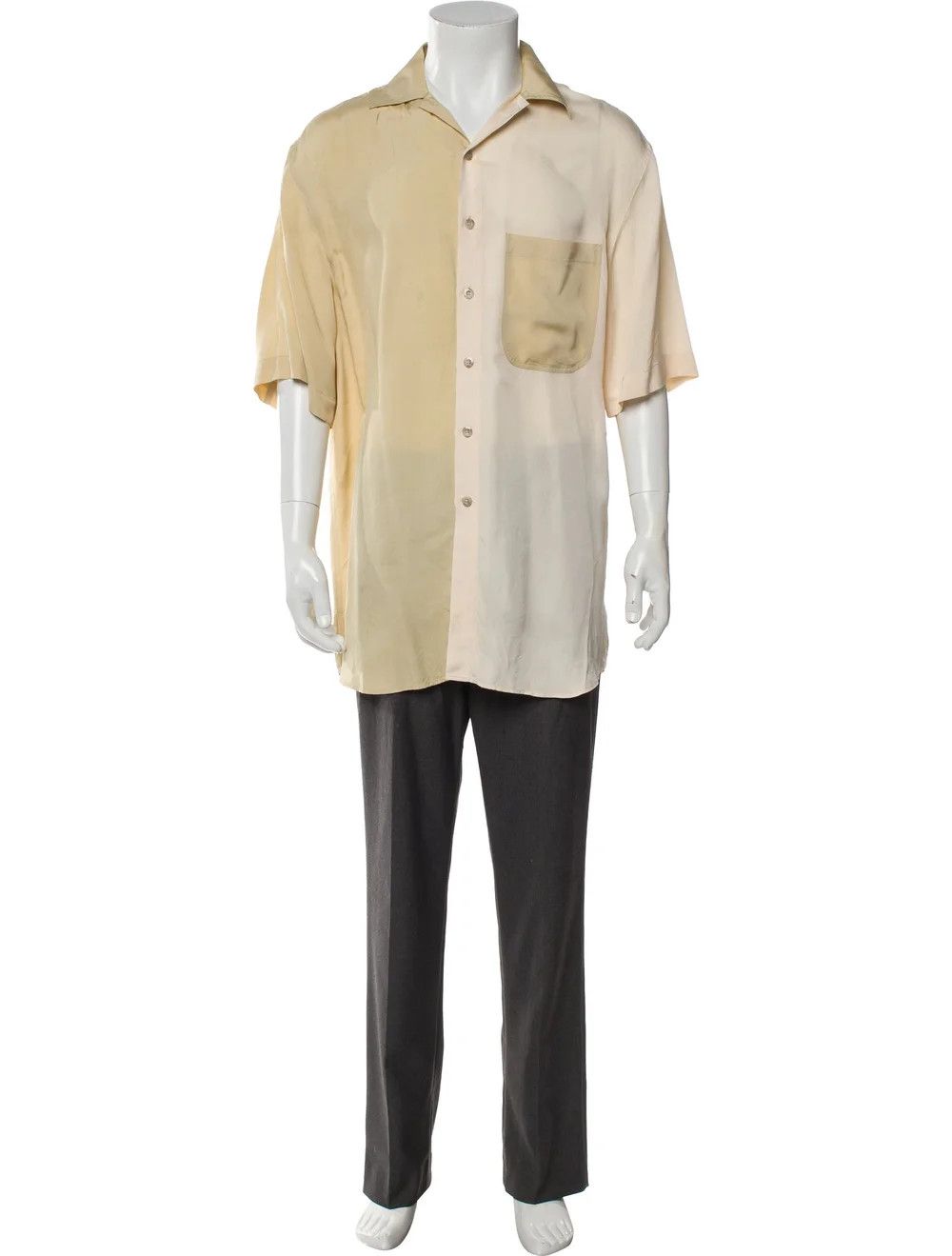 Song For The Mute Beige Oversized Shirt Size US M / EU 48-50 / 2 - 1 Thumbnail