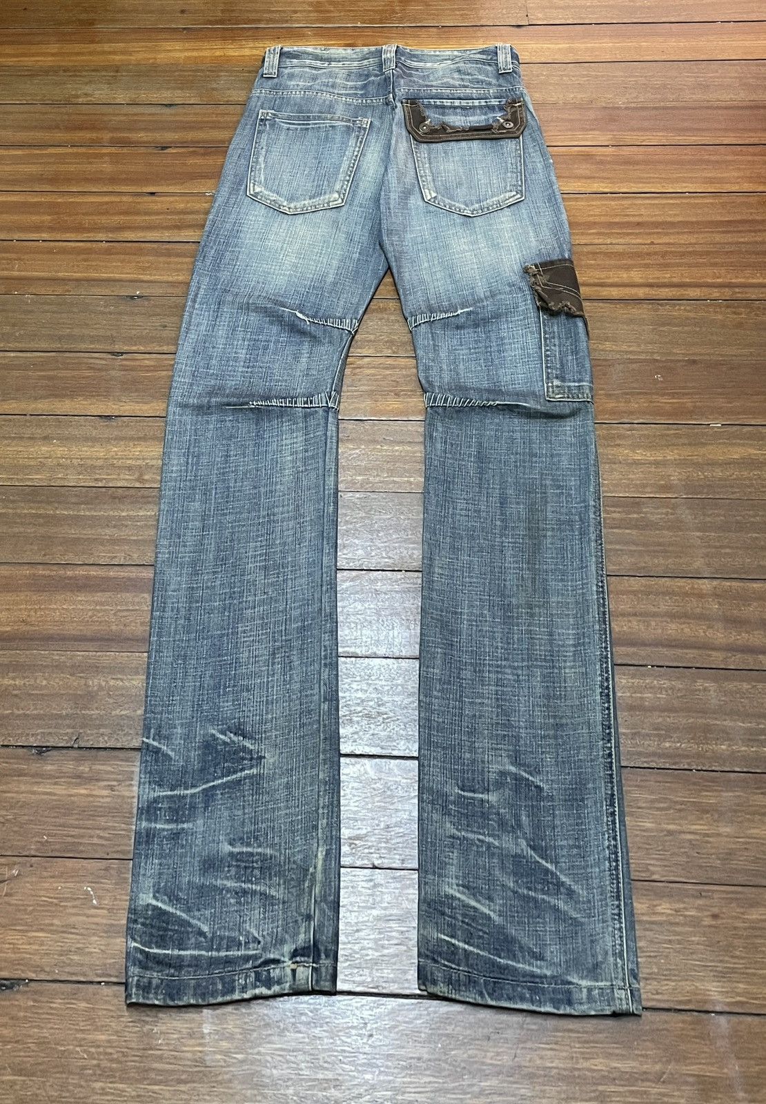 Le Grande Bleu (L.G.B.) Very Rare Vintage Japanese Brand Lagust Jeans 1990s Size US 33 - 2 Thumbnail