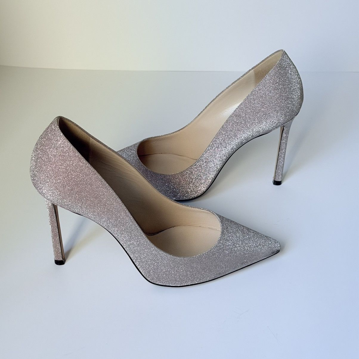 Jimmy Choo Jimmy Choo Romy Glitter Pumps Ballet Pink Size US 8 / IT 38 - 3 Thumbnail