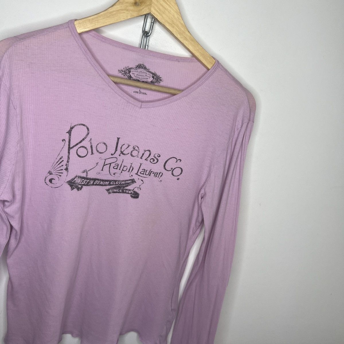 Polo Ralph Lauren Polo Jeans Co Long Sleeve Womens Large Shirt Size L / US 10 / IT 46 - 3 Thumbnail