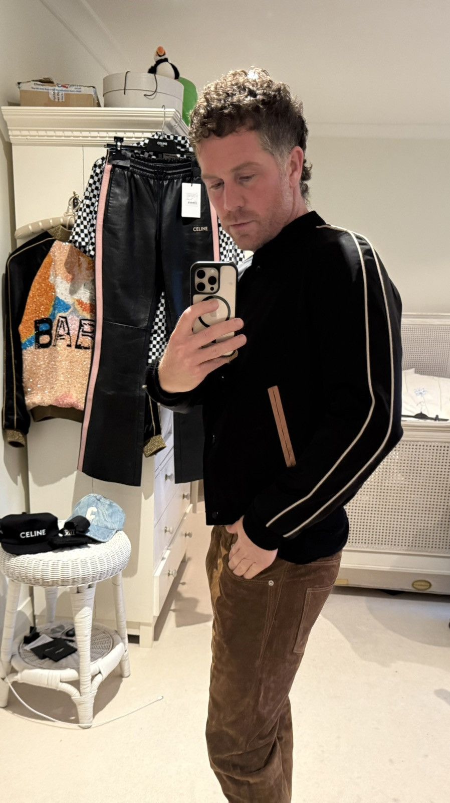 Saint Laurent Paris SS20 Saint Laurent YSL black teddy logo jacket 48 grail star Size US M / EU 48-50 / 2 - 7 Thumbnail