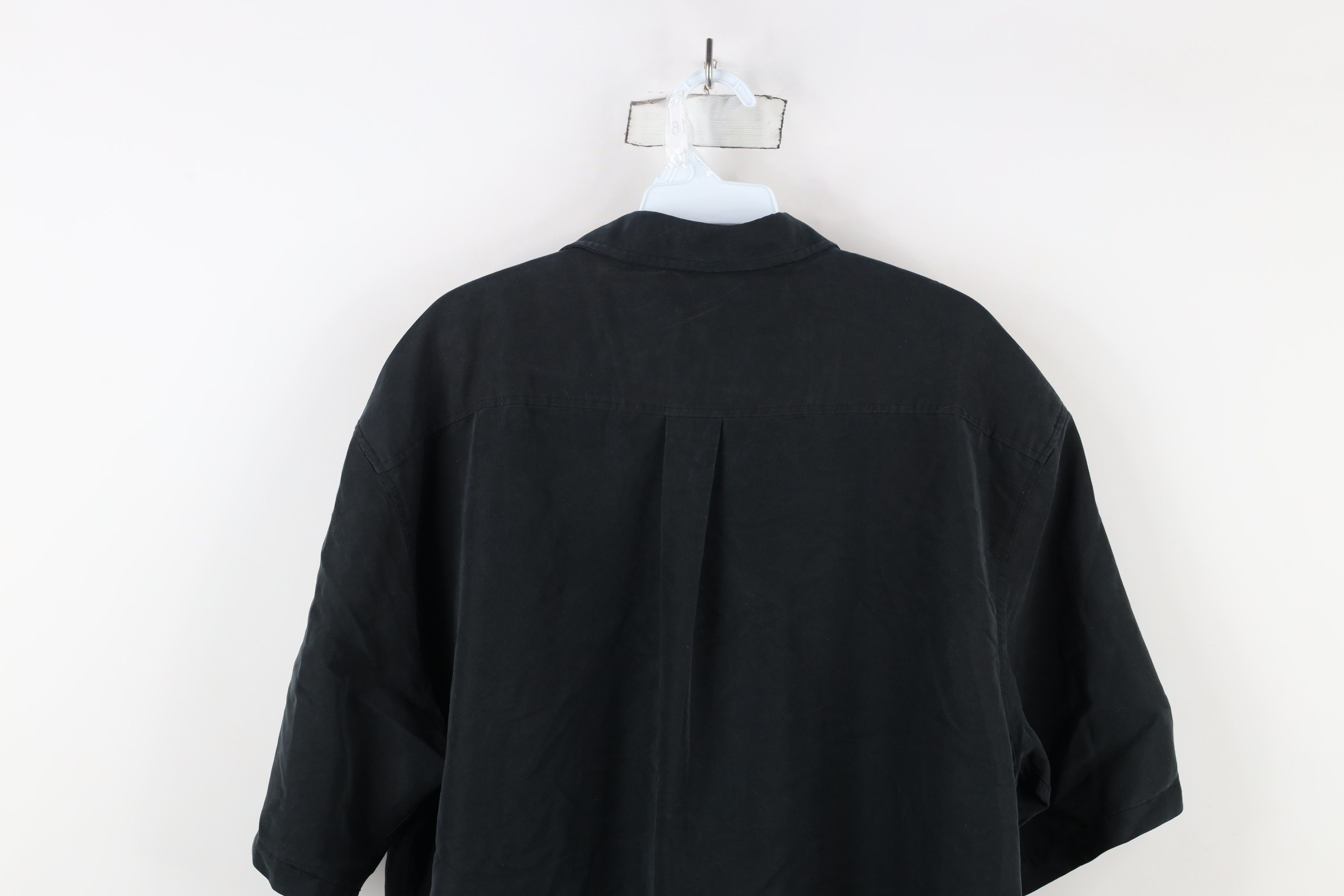 Asics × Vintage Vintage Asics Spell Short Sleeve Collared Button Shirt Black Size US L / EU 52-54 / 3 - 11 Thumbnail
