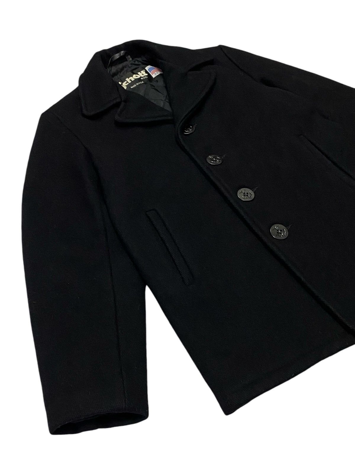 Schott × Vintage Vintage Schott USN WW2 Wool Peacoat Jacket m Size US M / EU 48-50 / 2 - 20 Thumbnail